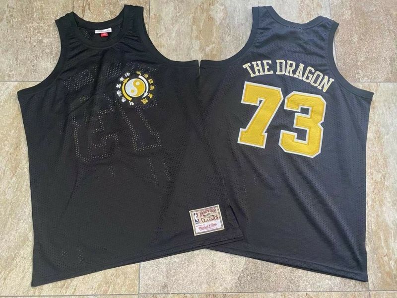 73 The Gragon Collaboration Black Jersey Style 8 Basketball Jersey basketball jersey product view 1