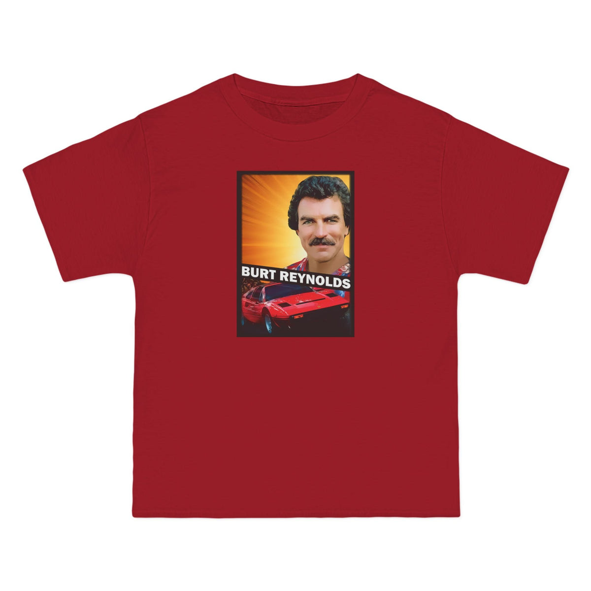 Burt Reynolds (Tom Selleck) Men's Heavyweight - Adult & Kids T-Shirts, Sweatshirts & Hoodies apparel design preview 5