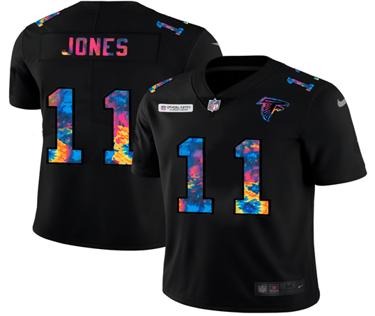 Atlanta Falcons #11 Julio Jones Rainbow Edition Football Jersey football jersey product view 1
