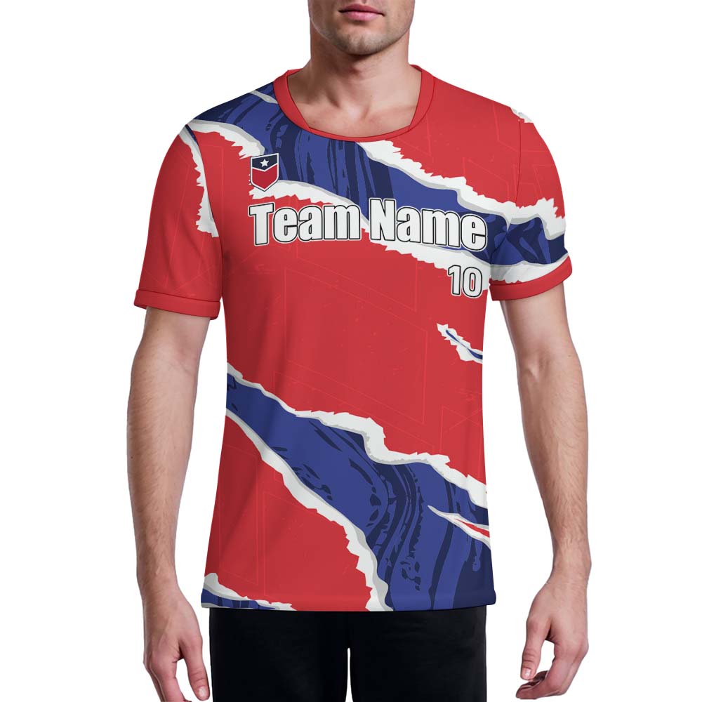 180gsm Men's Ice Silk U-neck Football Jersey(All-Over Printing) S - 6XL From $ 6.6 football jersey product view 1