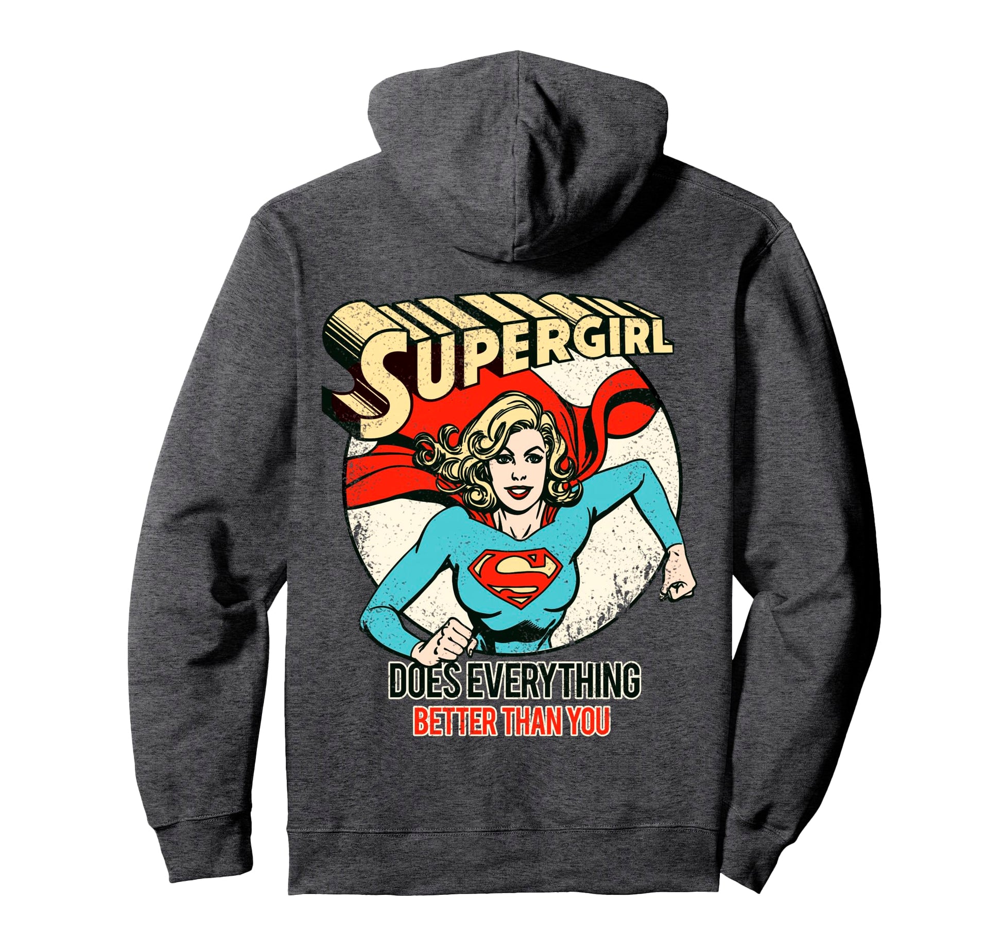 Dc Supergirl Text Better Than You Hoodie - Aesthetic Graphic for Adults - T-Shirt, Sweatshirt, Hoodie