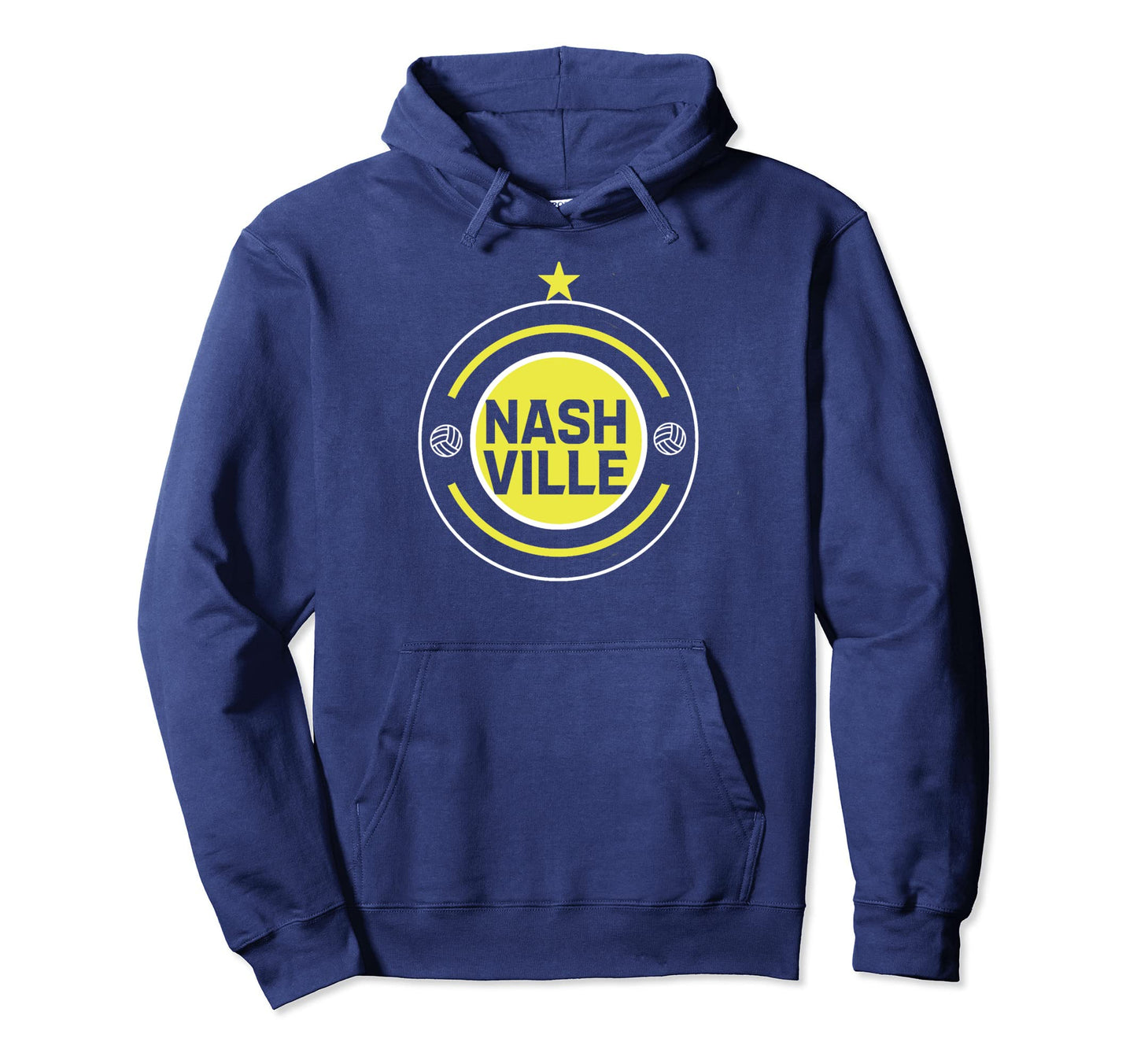 Nashville Soccer Jersey Crest Hoodie - Custom Art Print for Adults - T-Shirt, Sweatshirt, Hoodie