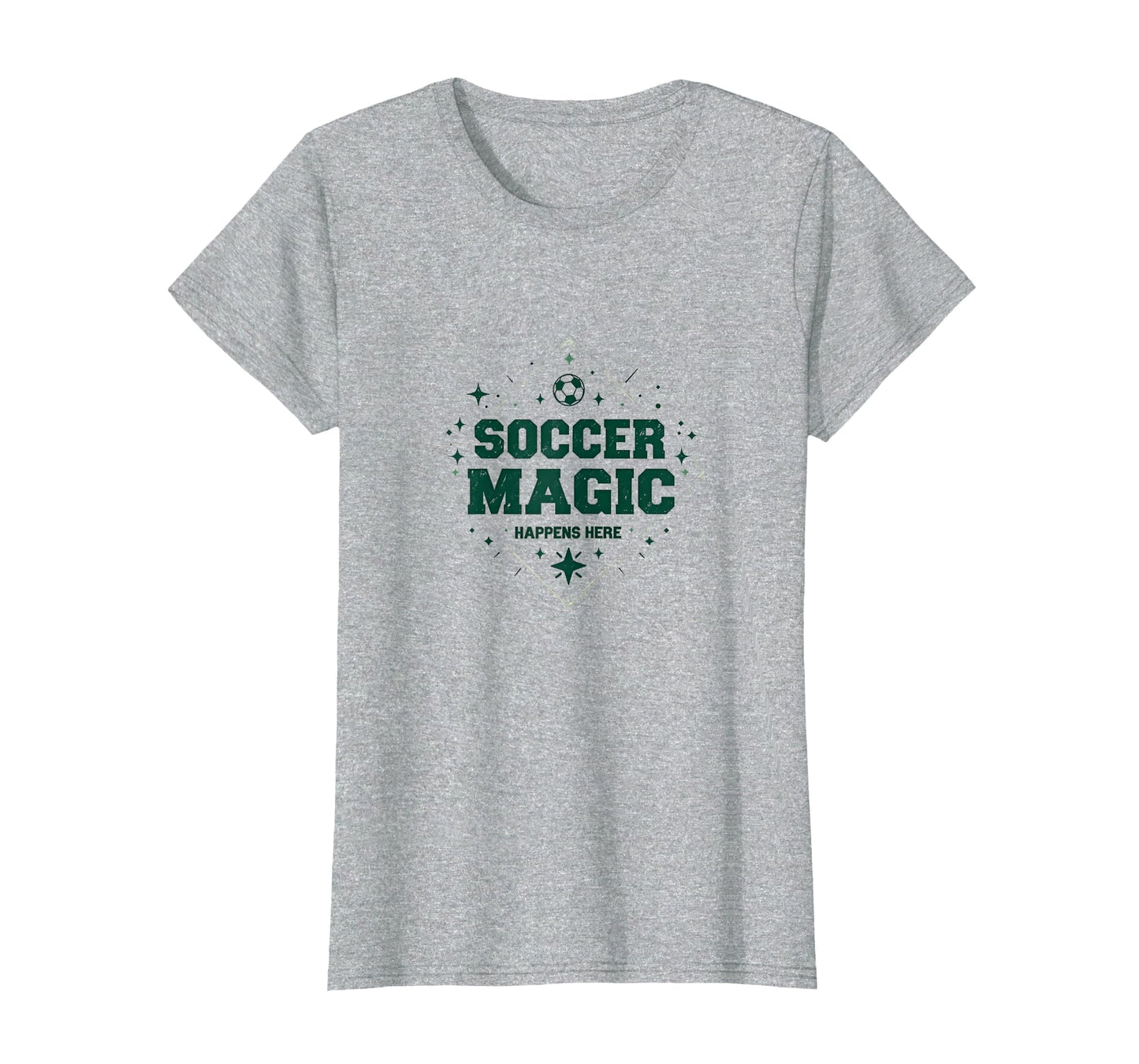 Soccer Magic Happens Here Athletic T-Shirt - Minimalist Print for Adults - T-Shirt, Sweatshirt, Hoodie