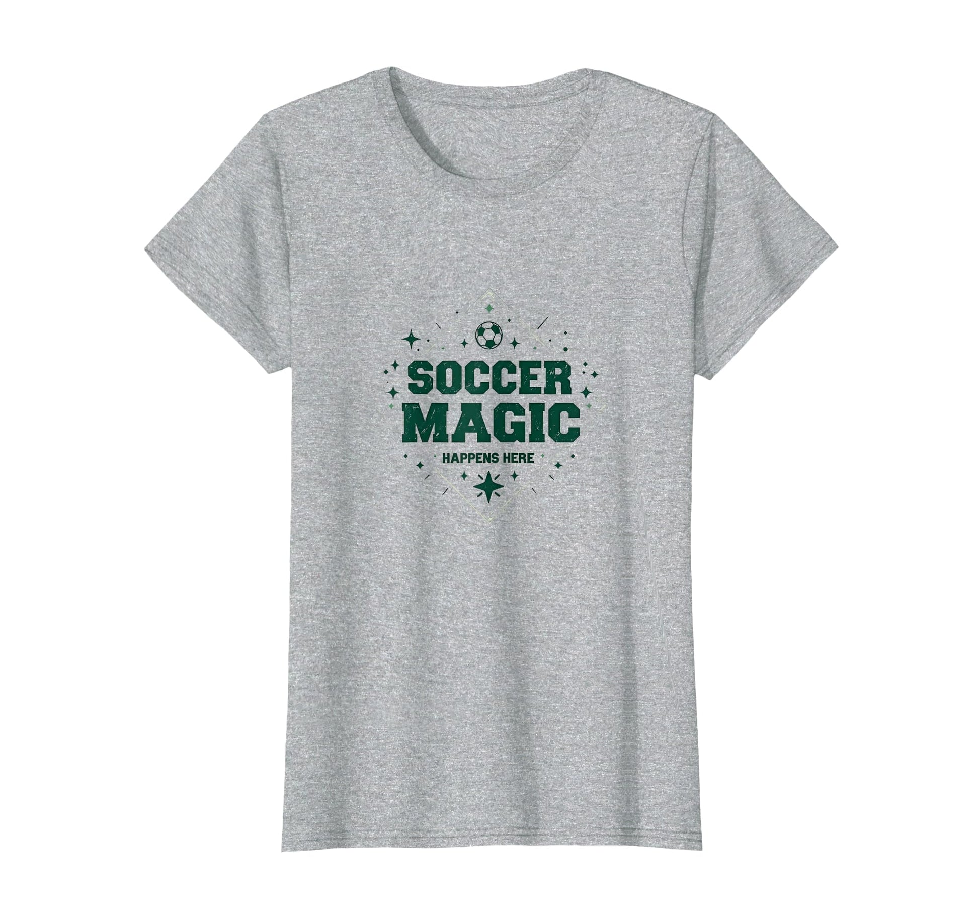 Soccer Magic Happens Here Athletic T-Shirt - Minimalist Print for Adults - T-Shirt, Sweatshirt, Hoodie