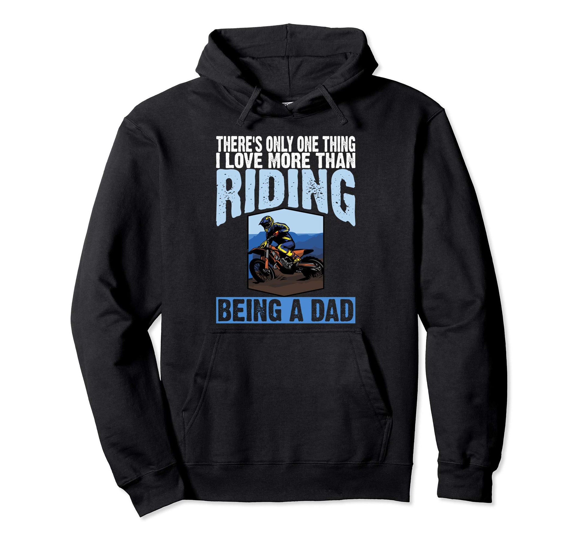 Motocross Dad Moto Father Dirt Bike Hoodie - Minimalist Print for Adults - T-Shirt, Sweatshirt, Hoodie