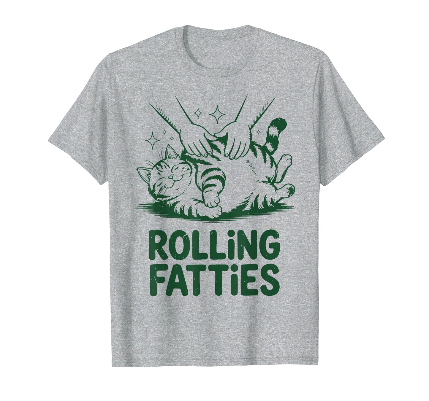 Cat Rolling Fatties Funny Grey Tabby T-Shirt - Streetwear Style for Adults - T-Shirt, Sweatshirt, Hoodie