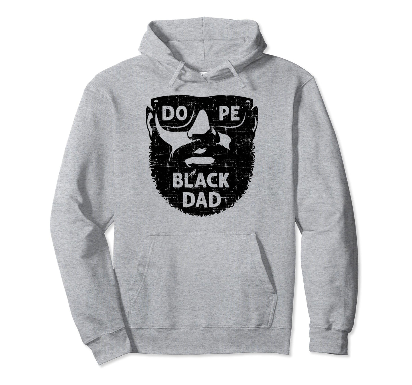 Bearded Black Dad Fathers Day Bearded Hoodie - Trendy Graphic for Adults - T-Shirt, Sweatshirt, Hoodie