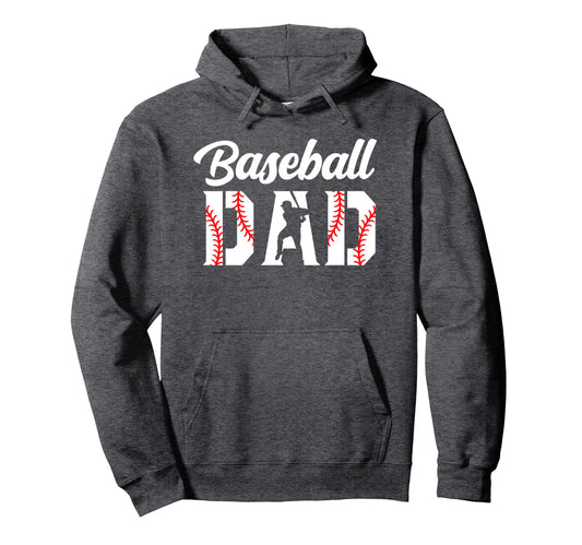Baseball Dad Dad Baseball Hoodie - Trendy Graphic Men Women - T-Shirt, Sweatshirt, Hoodie
