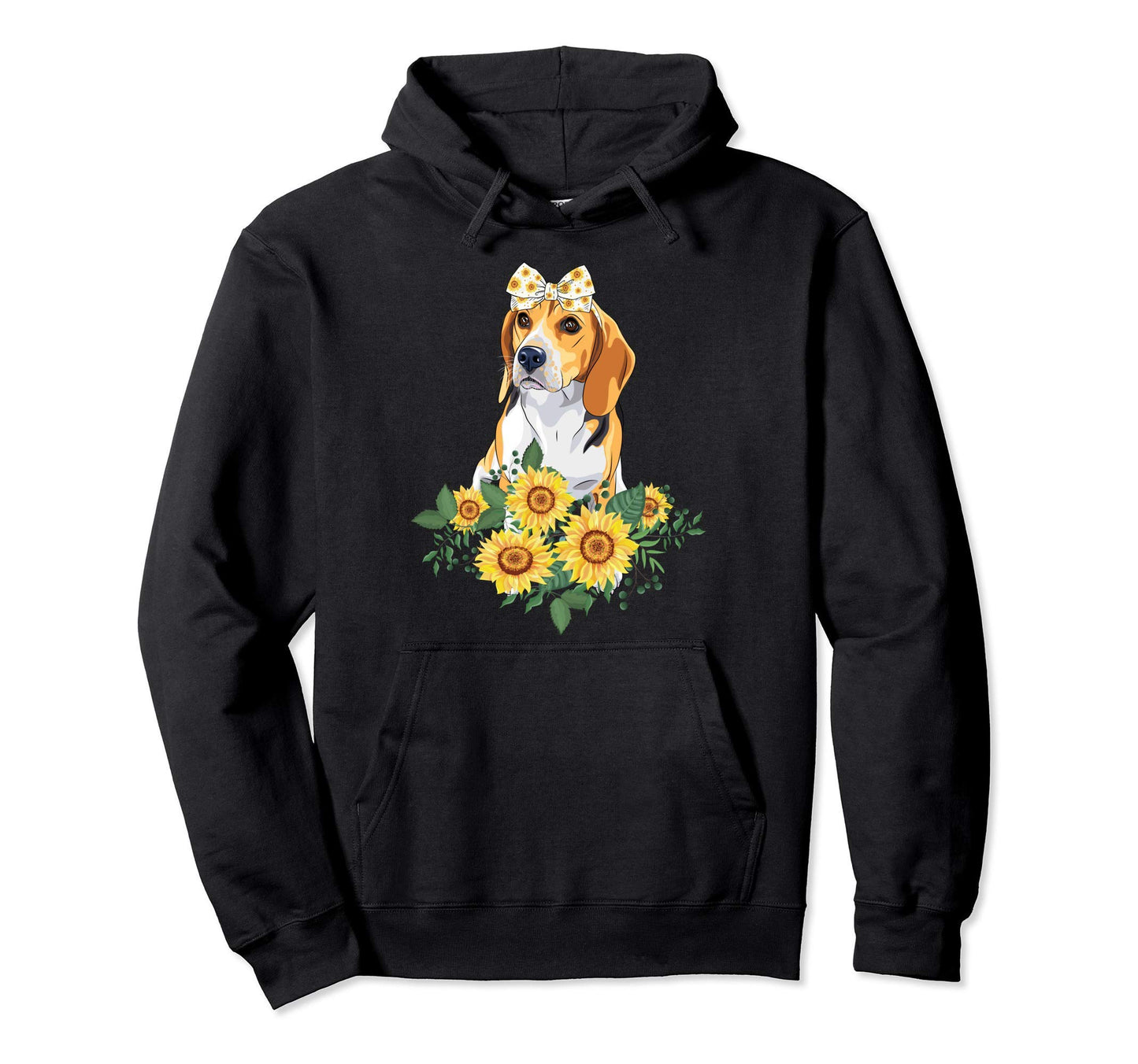 Beagle Sunflower Funny Beagle Lover Hoodie - Trendy Graphic for Adults - T-Shirt, Sweatshirt, Hoodie