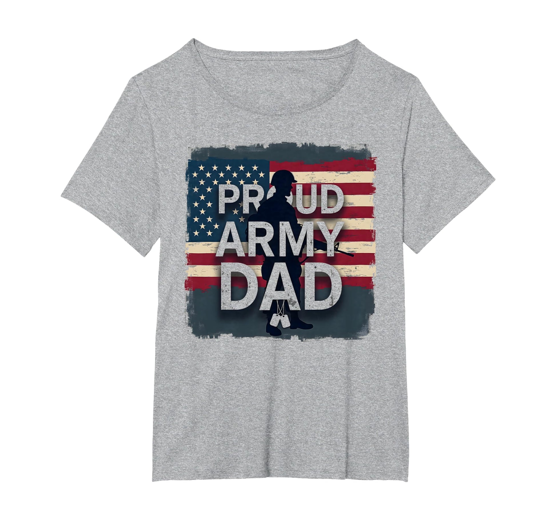 Proud Army Dad Patriotic Military T-Shirt - Custom Art Print Men Women - T-Shirt, Sweatshirt, Hoodie
