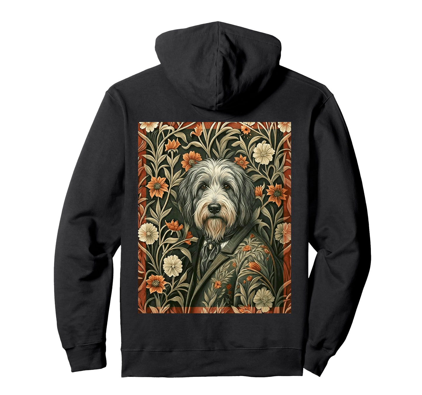 Bearded Collie Victorian Gentleman Hoodie - Aesthetic Graphic Unisex - T-Shirt, Sweatshirt, Hoodie