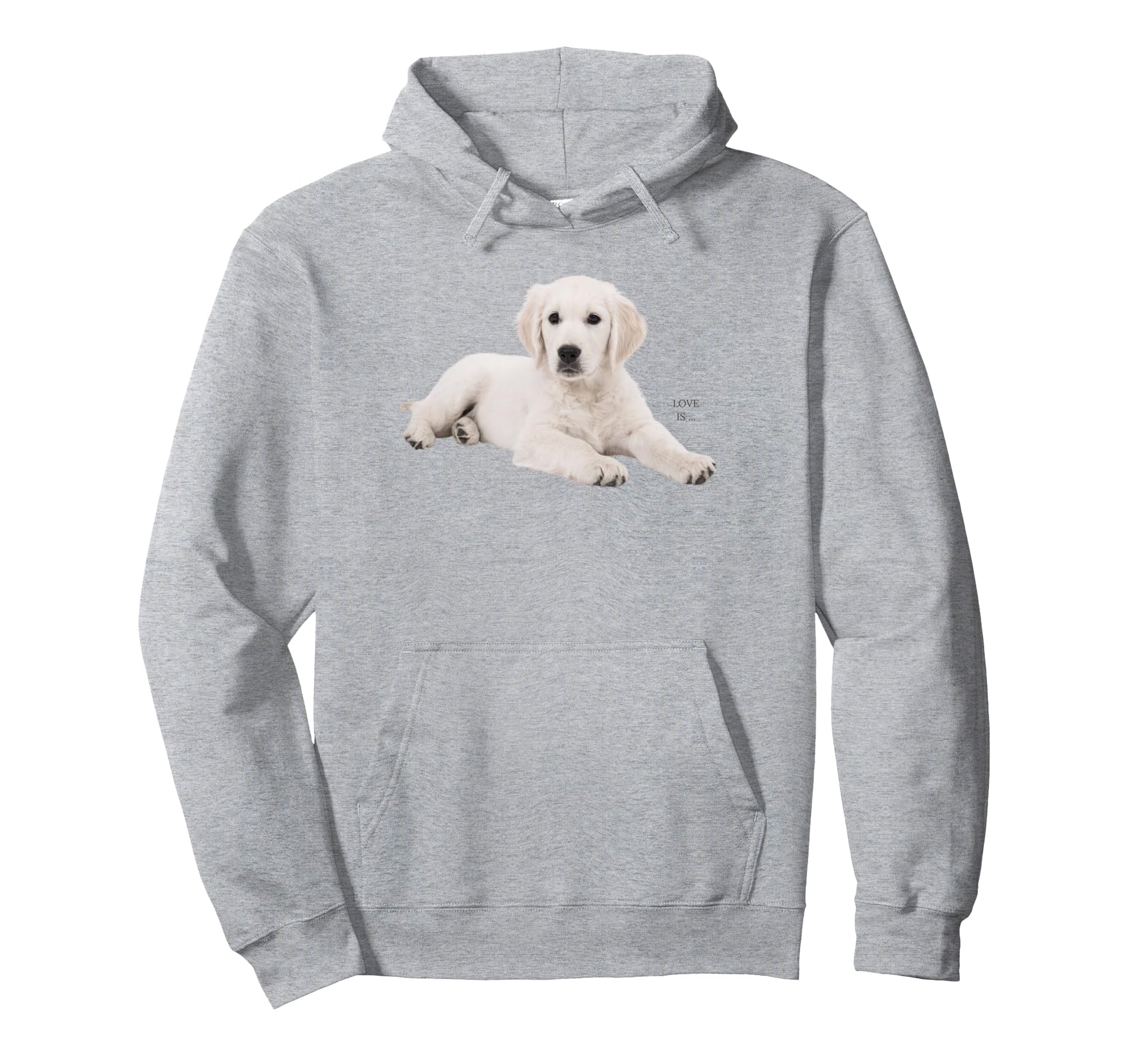 White Labrador Retriever Yellow Love Hoodie - Trendy Graphic for Adults - T-Shirt, Sweatshirt, Hoodie