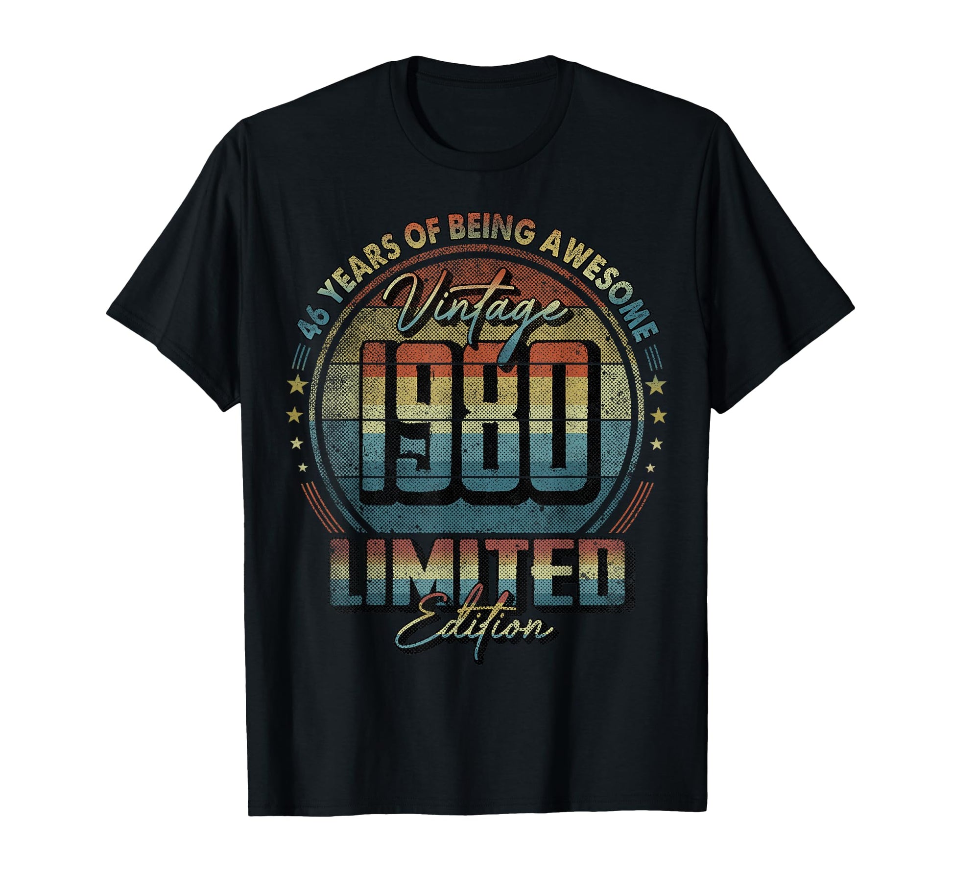1980 46 Year Old 46Th Birthday T-Shirt - Casual Everyday Wear Men Women - T-Shirt, Sweatshirt, Hoodie