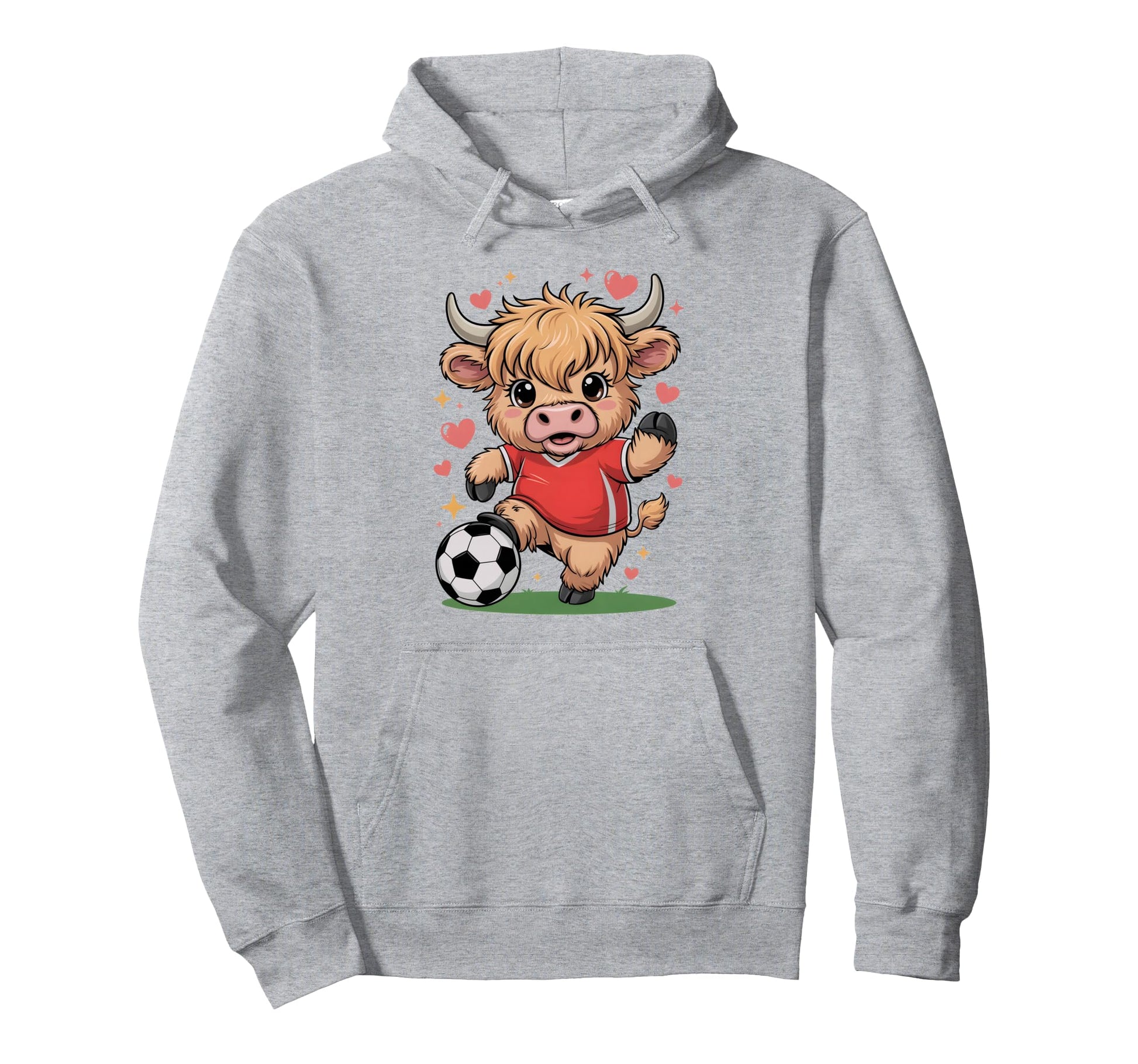 Kawaii Soccer Cow Just Who Loves Hoodie - Fun Novelty Design Men Women - T-Shirt, Sweatshirt, Hoodie