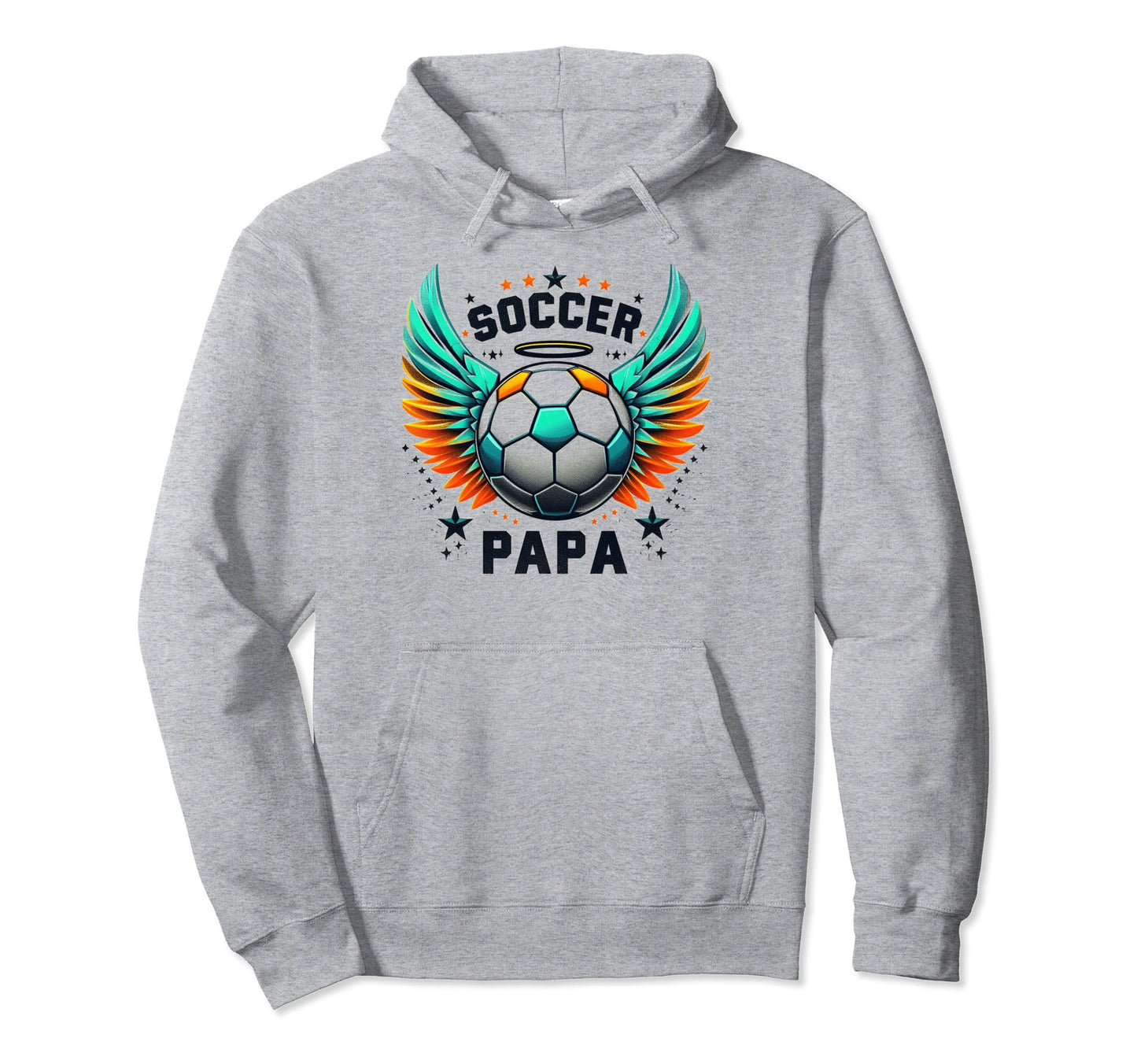 Soccer Papa Family Matching Dad Hoodie - Casual Everyday Wear Unisex - T-Shirt, Sweatshirt, Hoodie