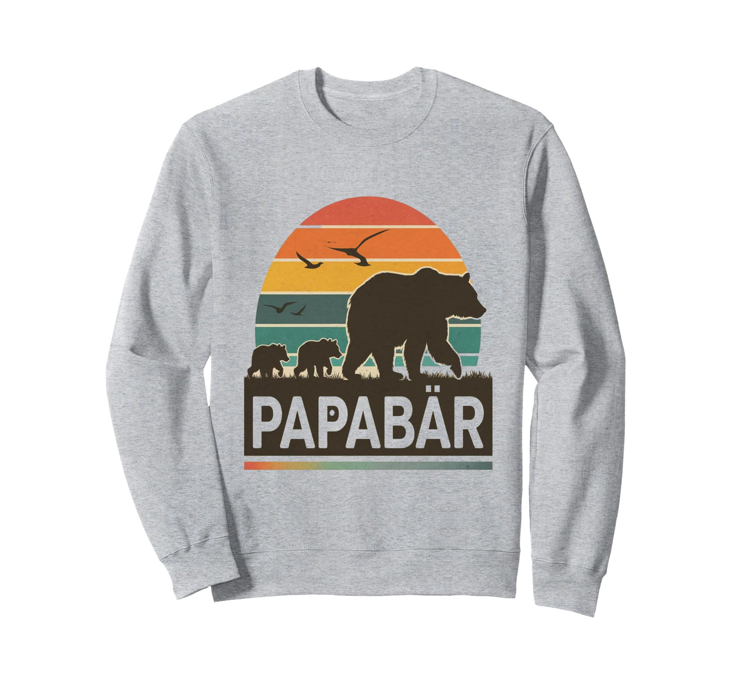 Papa Bear Sunset Family Dad Fathers Day Sweatshirt - Novelty Apparel Unisex - T-Shirt, Sweatshirt, Hoodie
