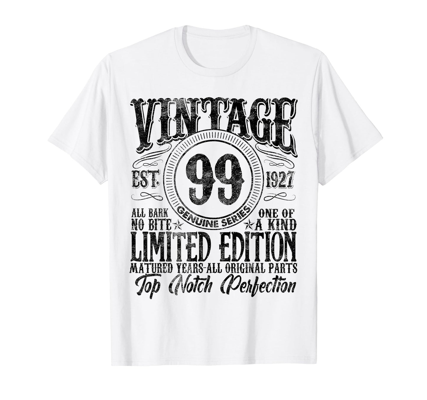 99 Year Old Gifts 1927 99Th Birthday T-Shirt - Aesthetic Graphic for Adults - T-Shirt, Sweatshirt, Hoodie