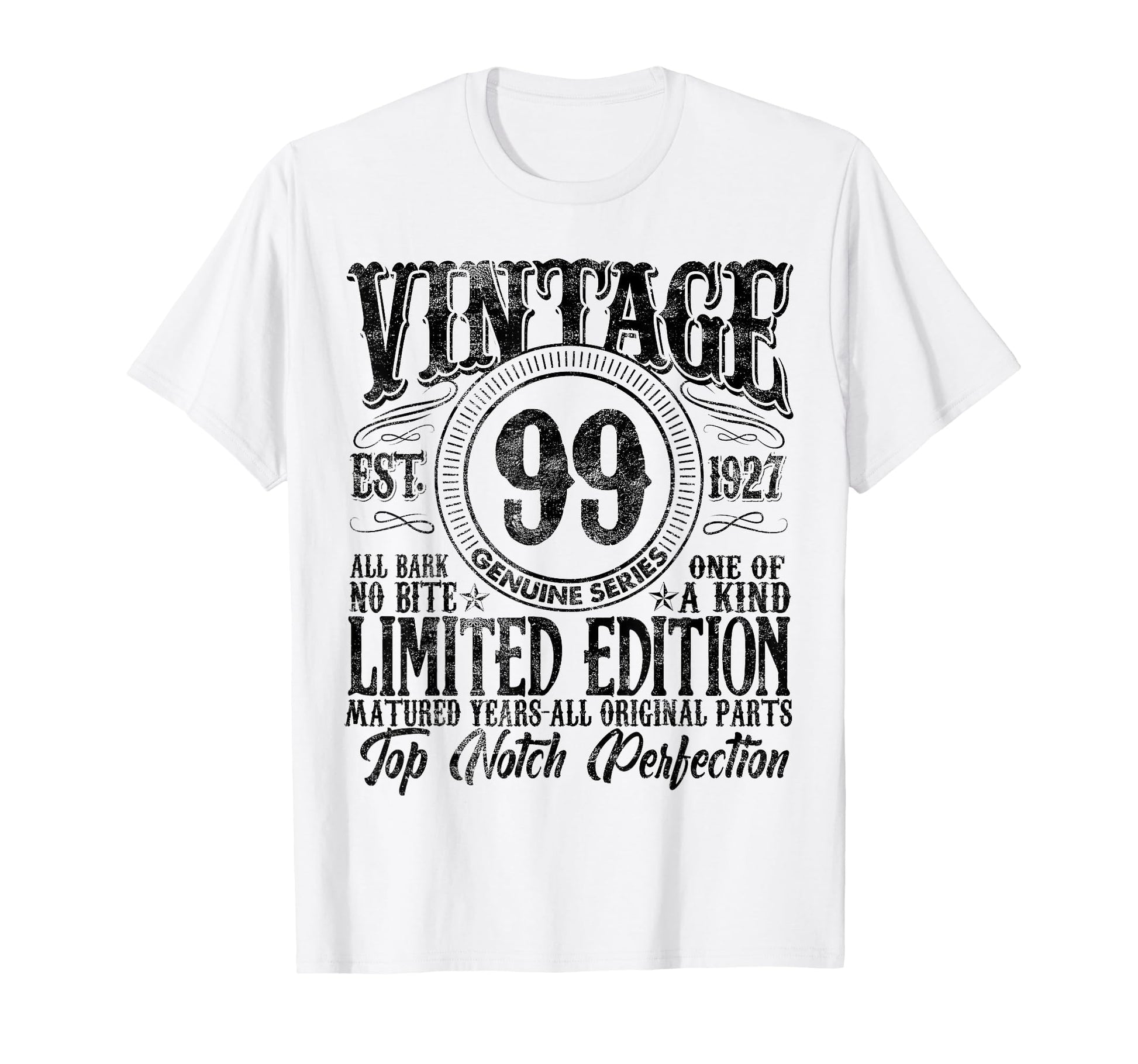 99 Year Old Gifts 1927 99Th Birthday T-Shirt - Aesthetic Graphic for Adults - T-Shirt, Sweatshirt, Hoodie