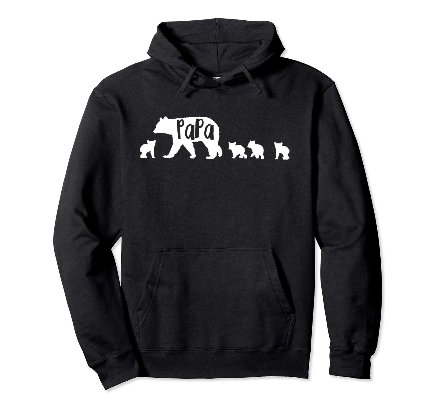 Papa Bear Dad Father 4 Four Cubs Hoodie - Fun Novelty Design Men Women - T-Shirt, Sweatshirt, Hoodie