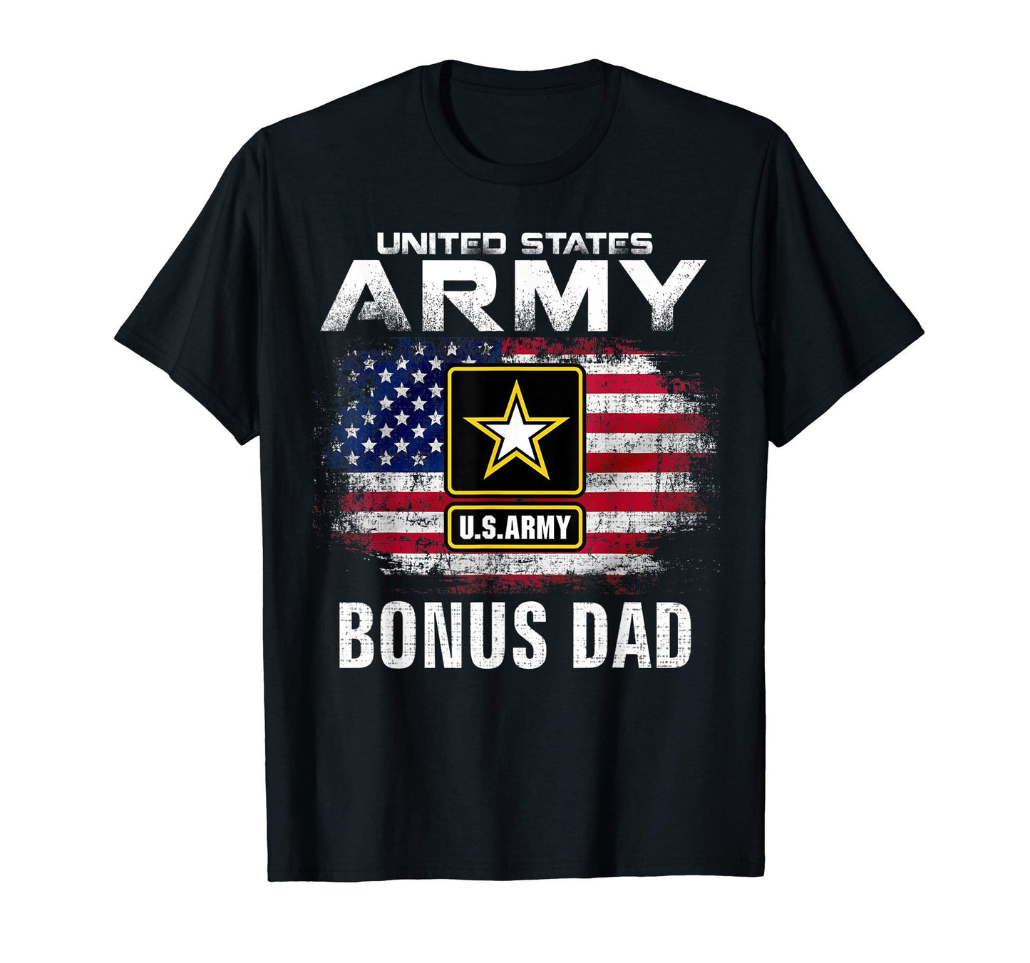 United States Flag American Army Bonus Dad T-Shirt - Unique Graphic Unisex - T-Shirt, Sweatshirt, Hoodie