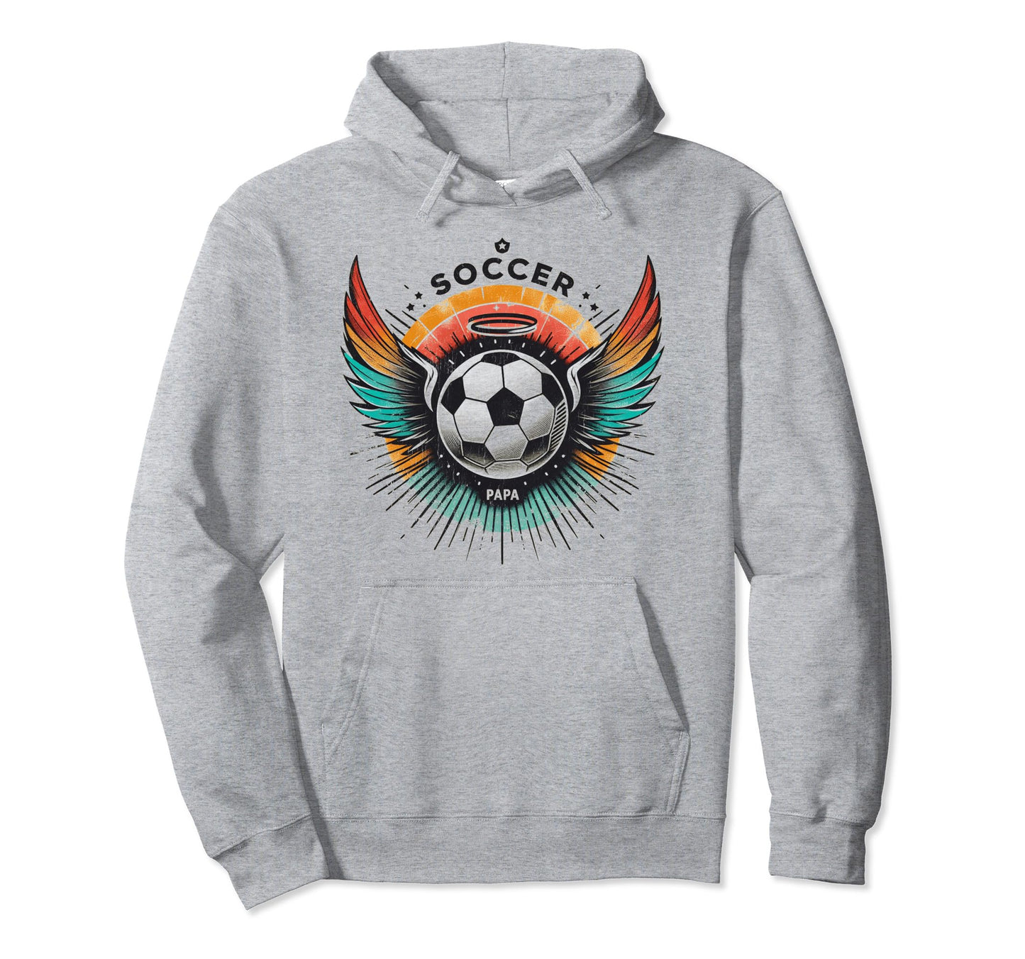 Soccer Papa Family Matching Dad Fathers Day Hoodie - Novelty Apparel Unisex - T-Shirt, Sweatshirt, Hoodie