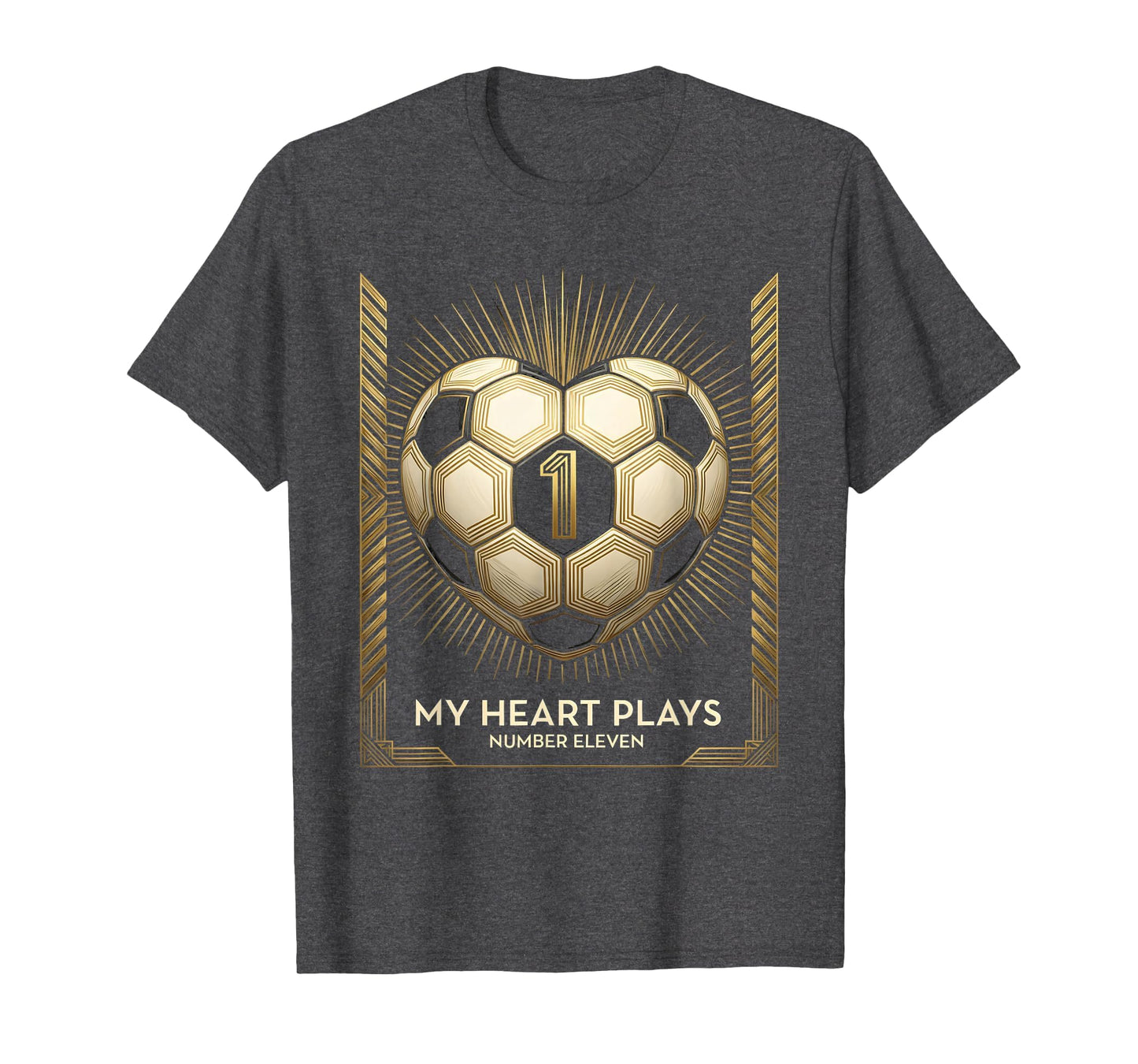 My Heart Plays Number Eleven T-Shirt - Casual Everyday Wear for Adults - T-Shirt, Sweatshirt, Hoodie