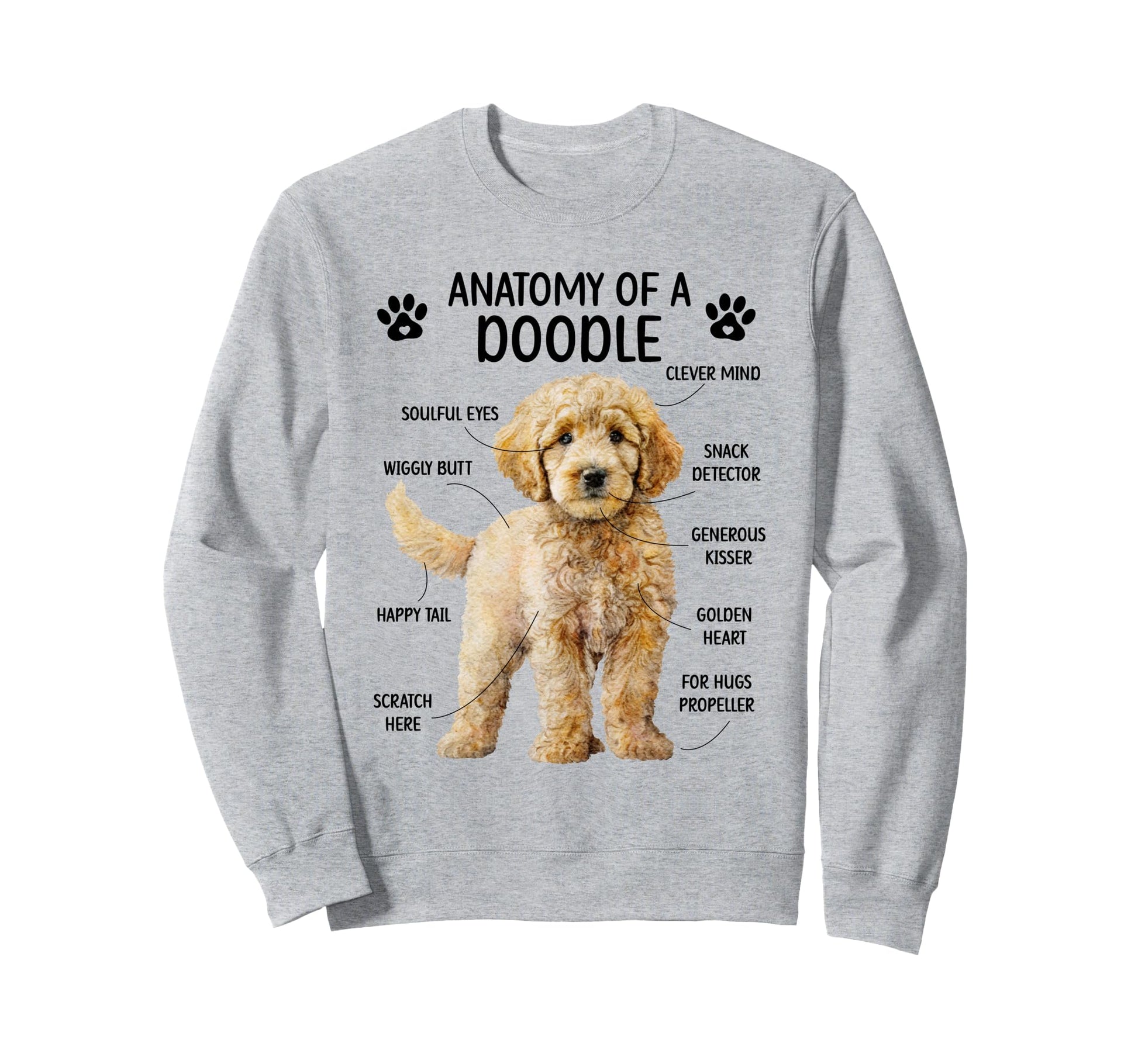 Anatomy Doodle Dog Doodle Owner Sweatshirt - Aesthetic Graphic Men Women - T-Shirt, Sweatshirt, Hoodie