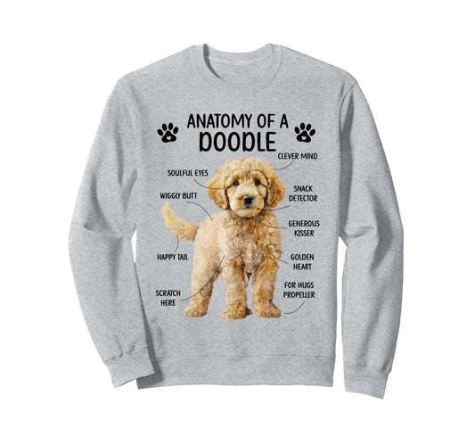 Anatomy Doodle Dog Doodle Owner Sweatshirt - Aesthetic Graphic Men Women - T-Shirt, Sweatshirt, Hoodie