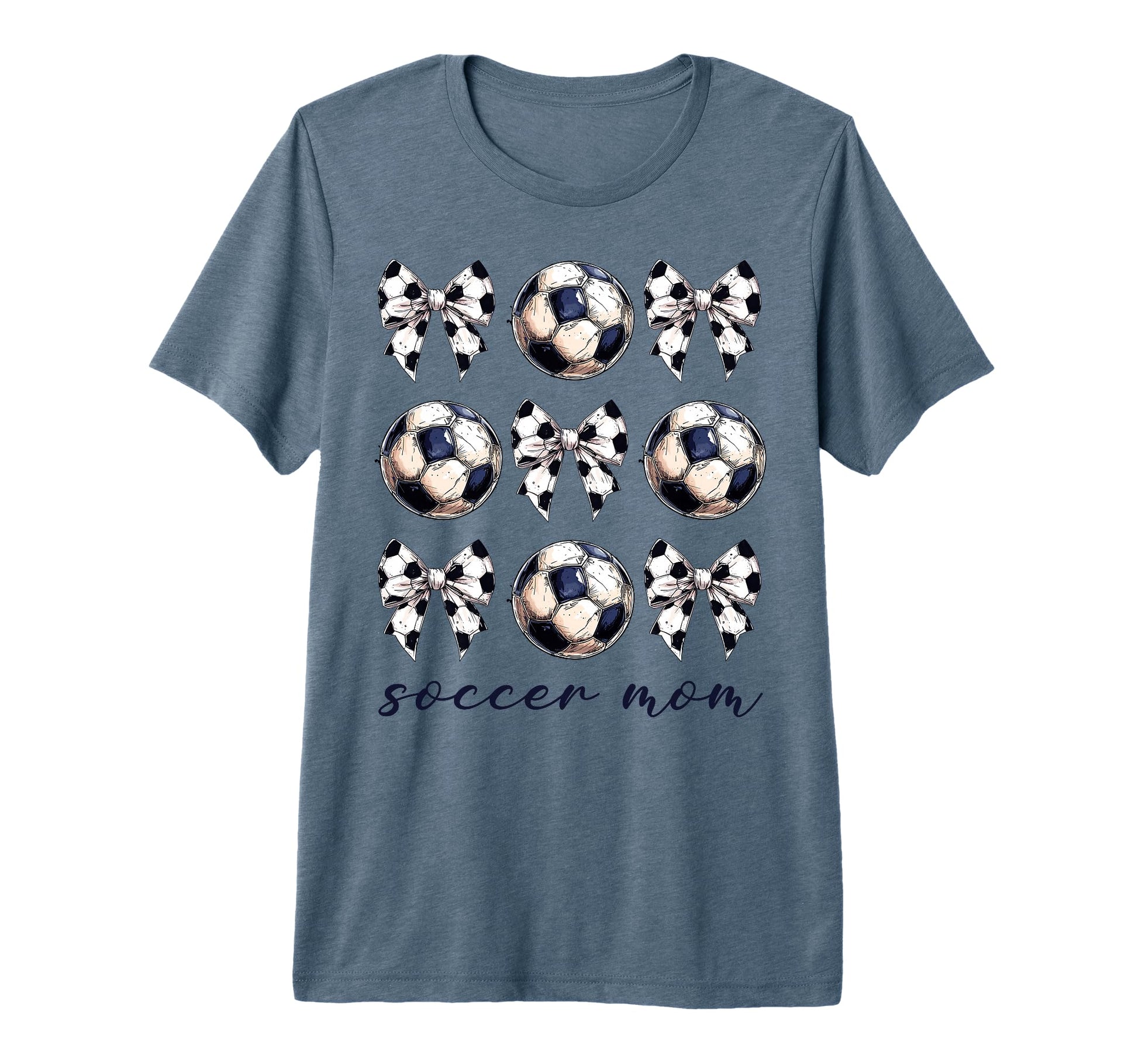 Coquette Bow Soccer Mom Soccer Lovers T-Shirt - Minimalist Print Unisex - T-Shirt, Sweatshirt, Hoodie