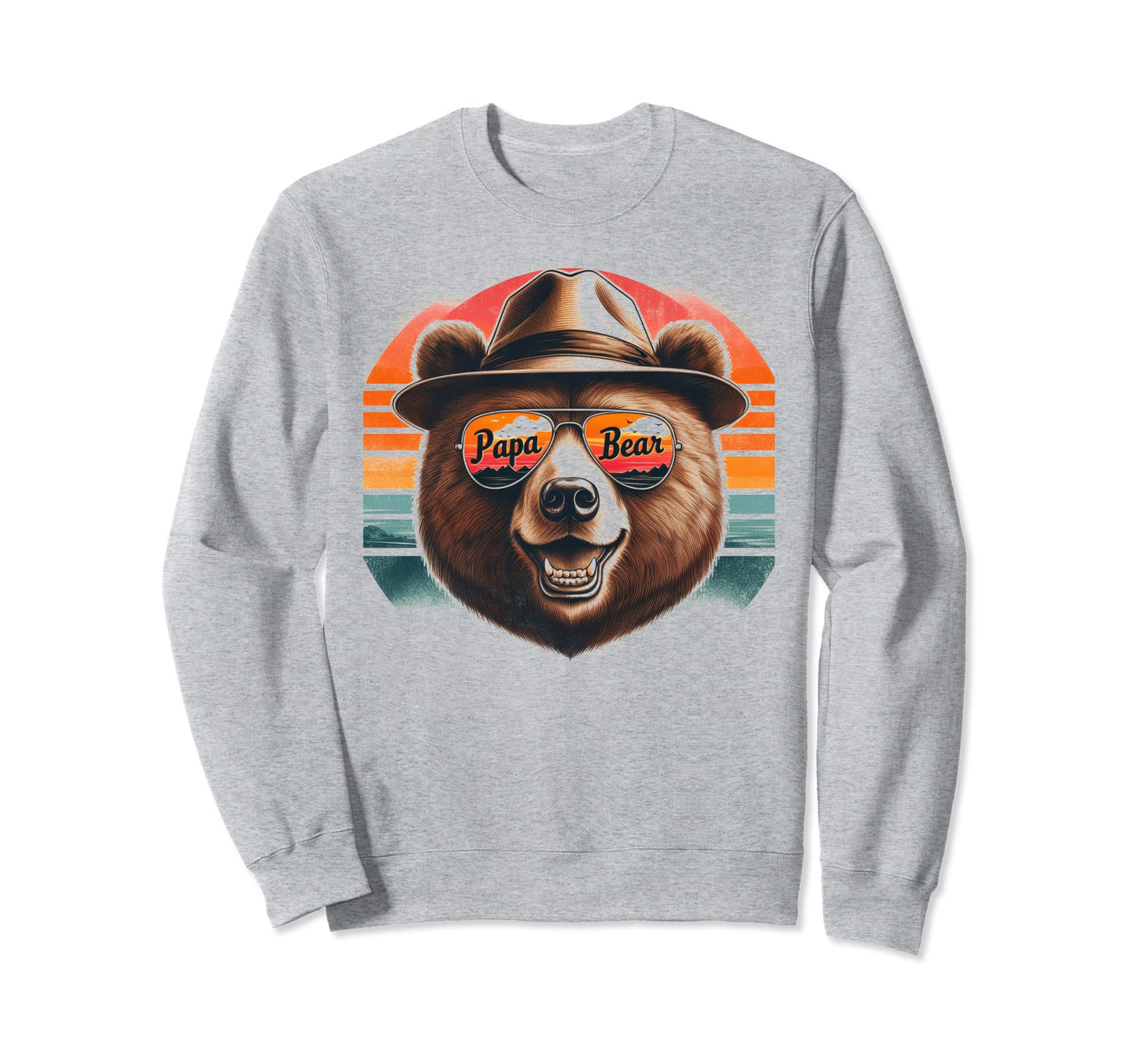 Papa Bear Sunglasses Funny Bear Dad Sweatshirt - Fun Novelty Design Unisex - T-Shirt, Sweatshirt, Hoodie