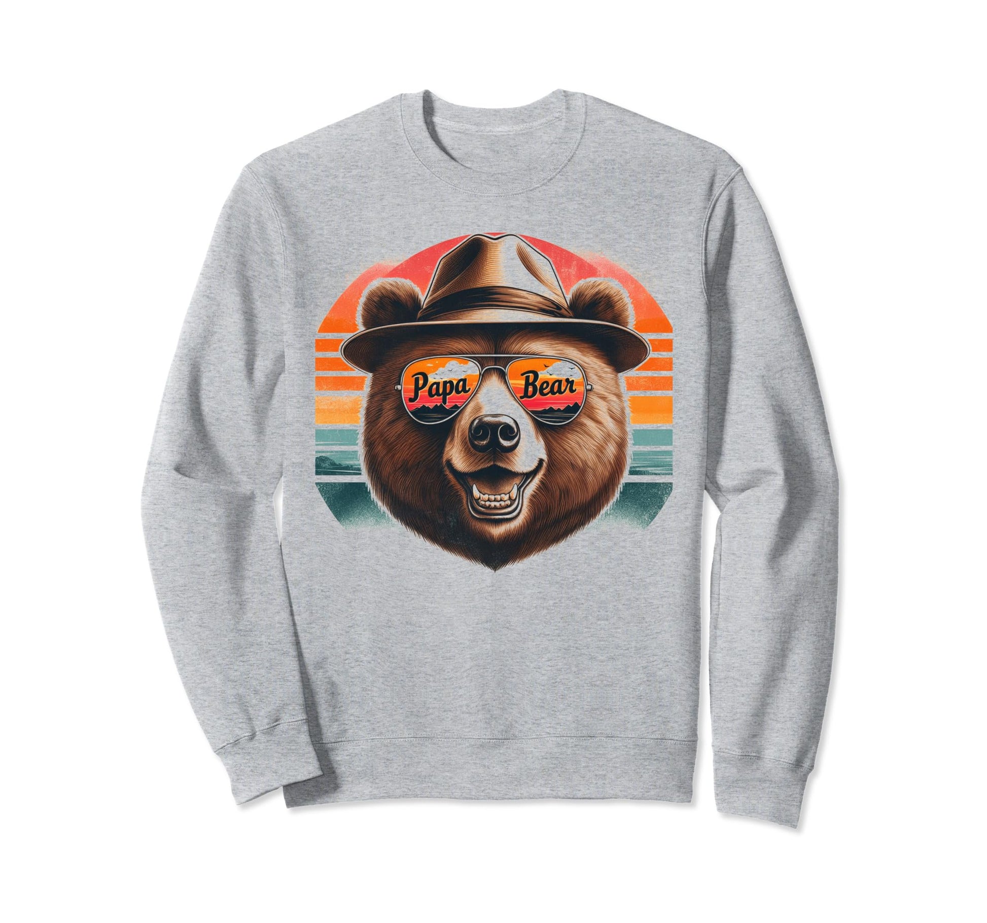 Papa Bear Sunglasses Funny Bear Dad Sweatshirt - Fun Novelty Design Unisex - T-Shirt, Sweatshirt, Hoodie