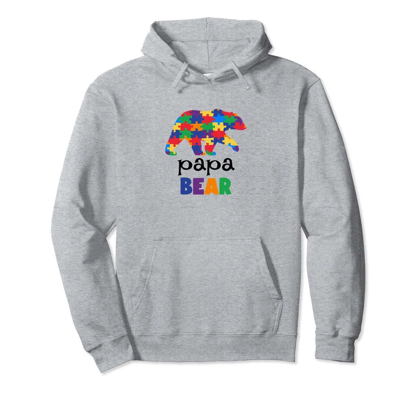 Papa Bear Autism Awareness Hoodie - Custom Art Print Men Women - T-Shirt, Sweatshirt, Hoodie