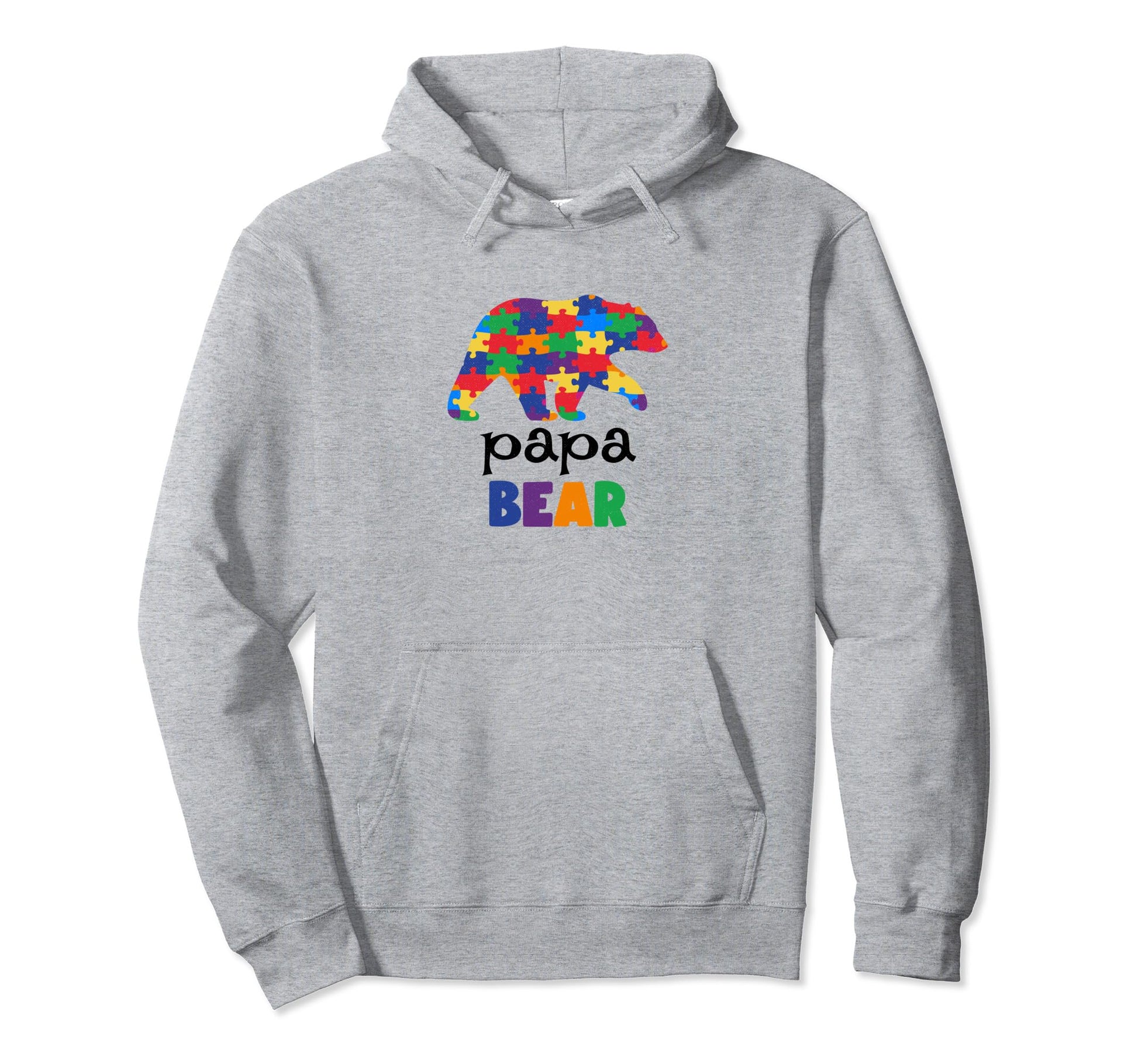 Papa Bear Autism Awareness Hoodie - Custom Art Print Men Women - T-Shirt, Sweatshirt, Hoodie