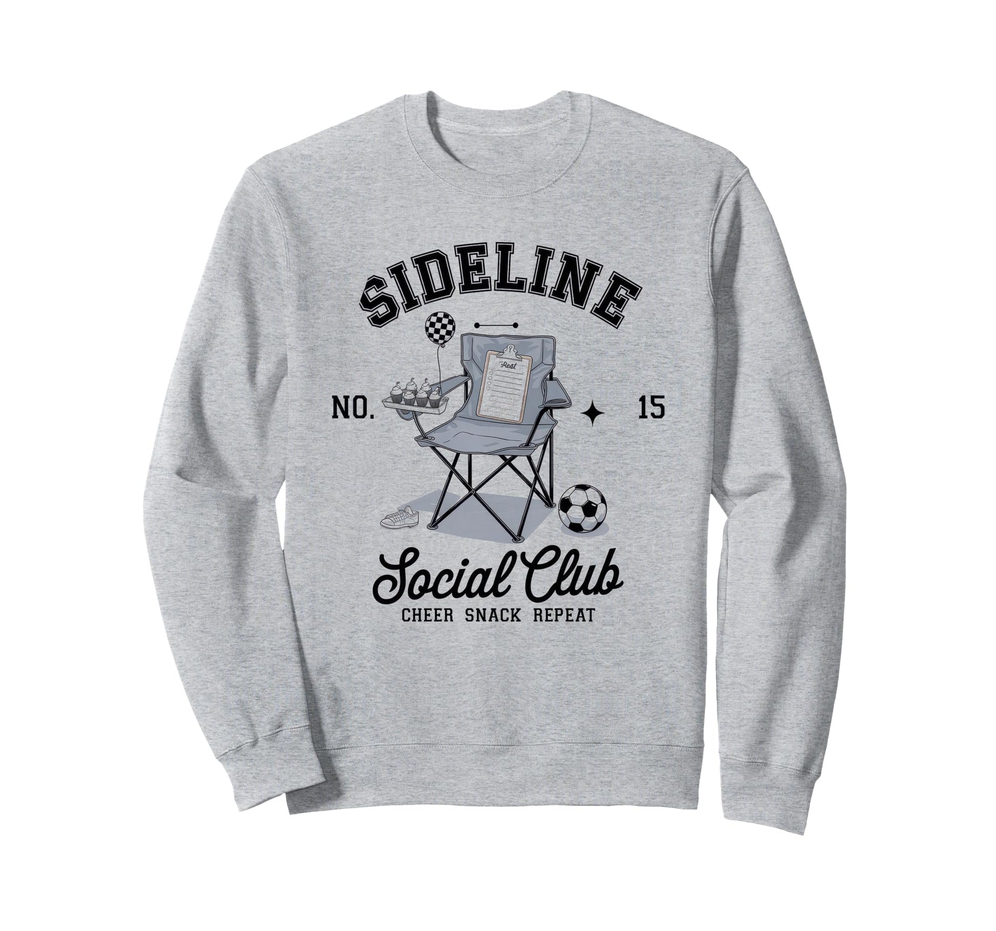 Sideline Social Club Soccer Mom Sweatshirt - Aesthetic Graphic for Adults - T-Shirt, Sweatshirt, Hoodie