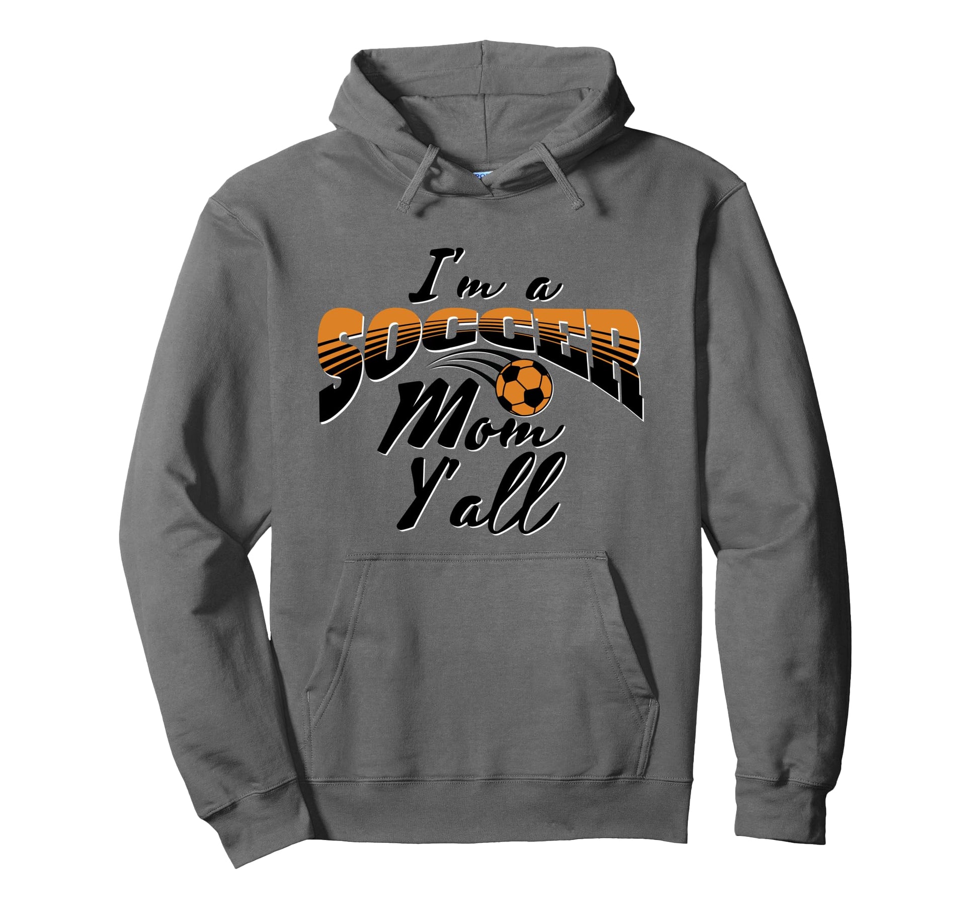 Mom Soccer Lover Soccer Mom Gift Orange Hoodie - Unique Graphic for Adults - T-Shirt, Sweatshirt, Hoodie