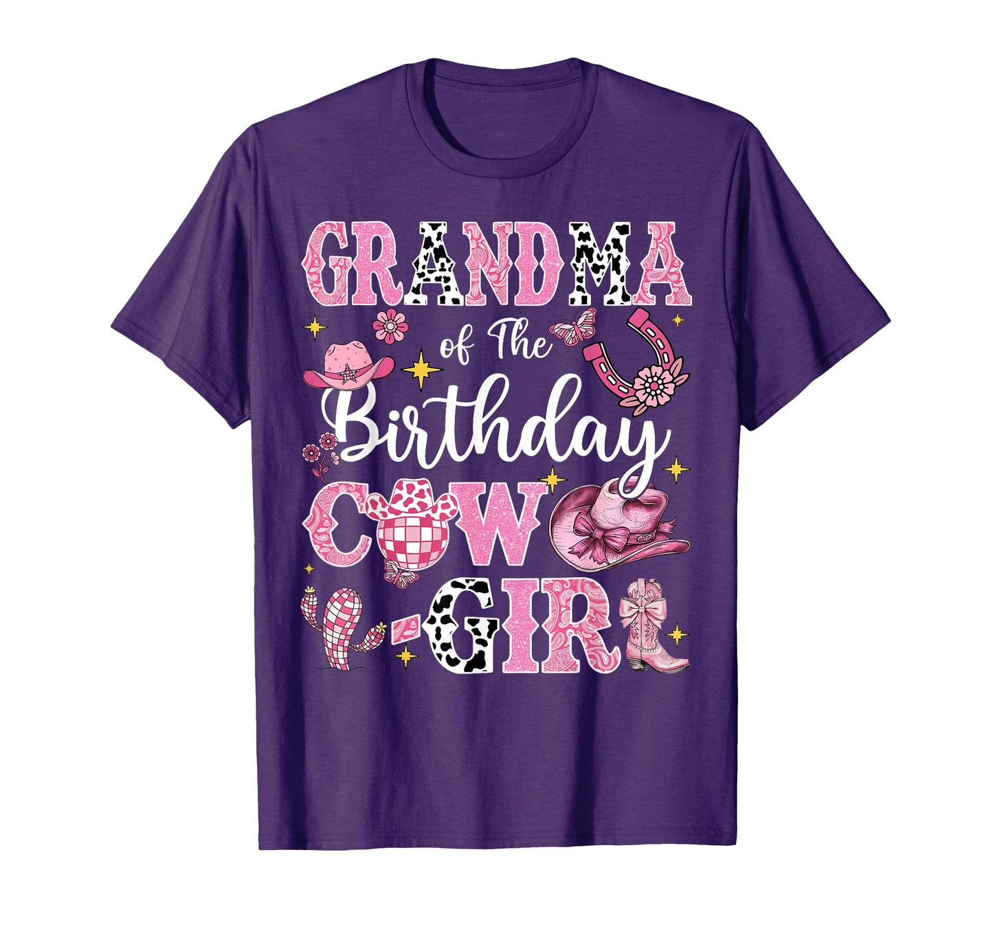 Grandma Birthday Cow Rodeo T-Shirt - Casual Everyday Wear for Adults - T-Shirt, Sweatshirt, Hoodie