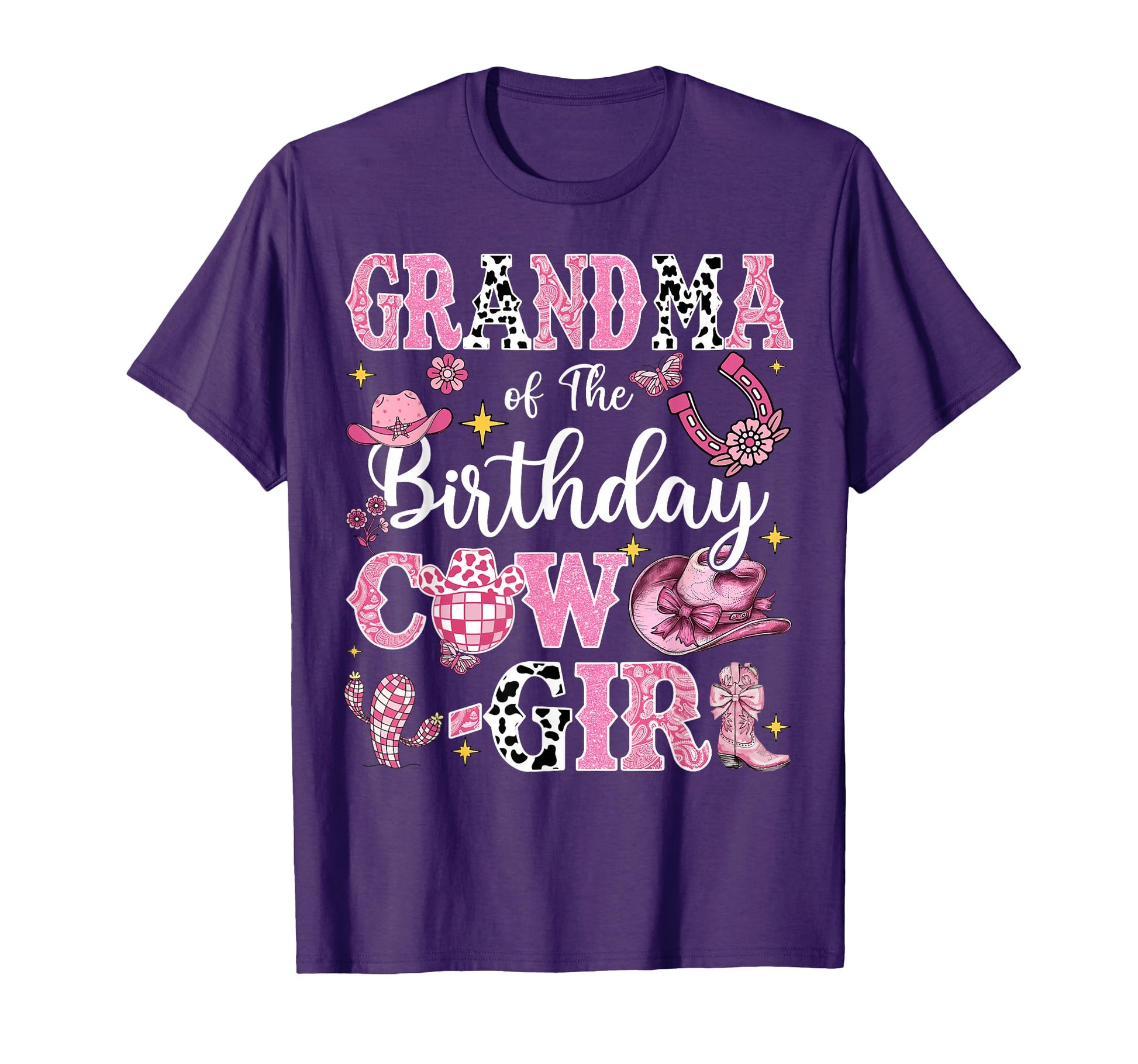 Grandma Birthday Cow Rodeo T-Shirt - Casual Everyday Wear for Adults - T-Shirt, Sweatshirt, Hoodie