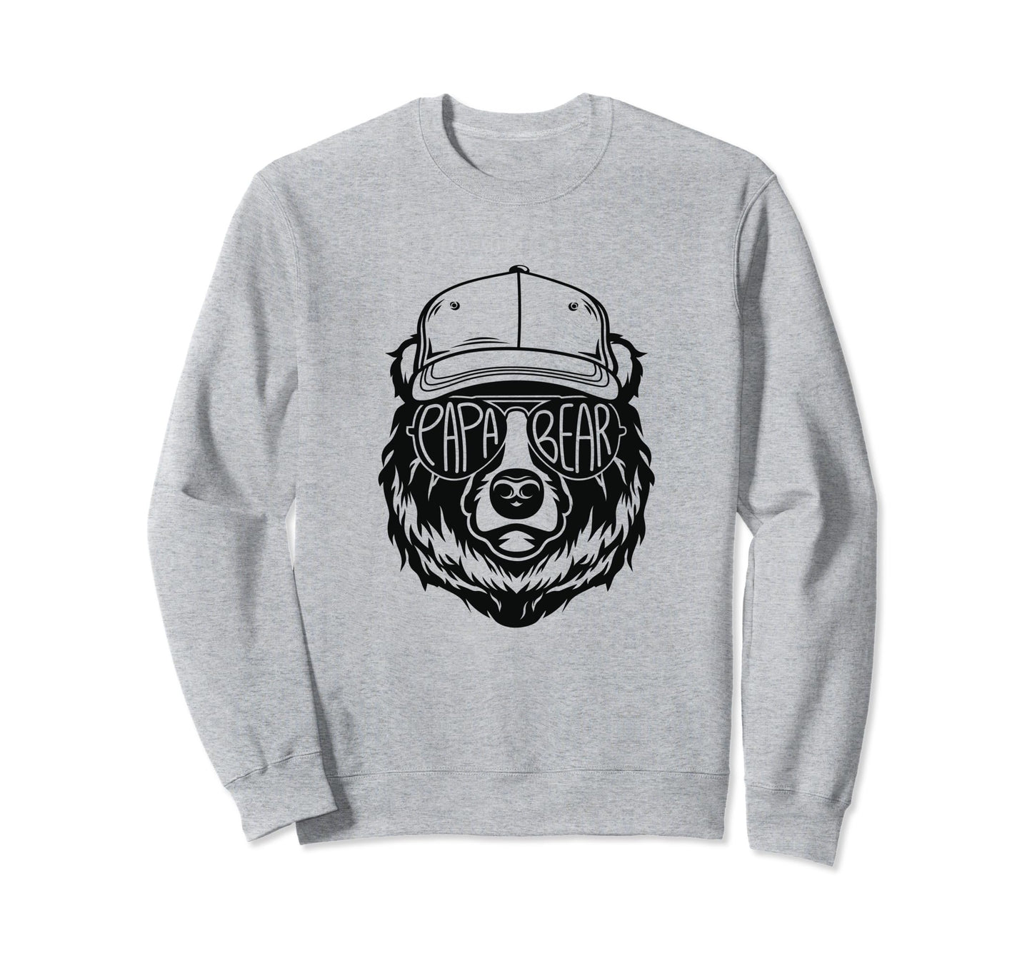 Papa Bear Face Sunglasses Sweatshirt - Fun Novelty Design Men Women - T-Shirt, Sweatshirt, Hoodie
