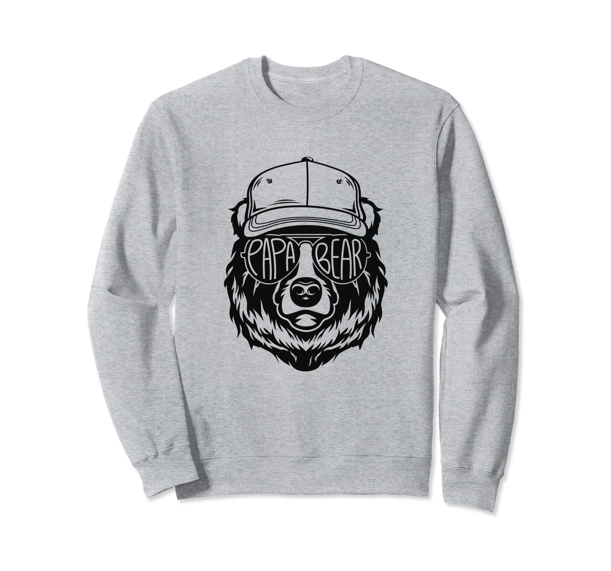 Papa Bear Face Sunglasses Sweatshirt - Fun Novelty Design Men Women - T-Shirt, Sweatshirt, Hoodie