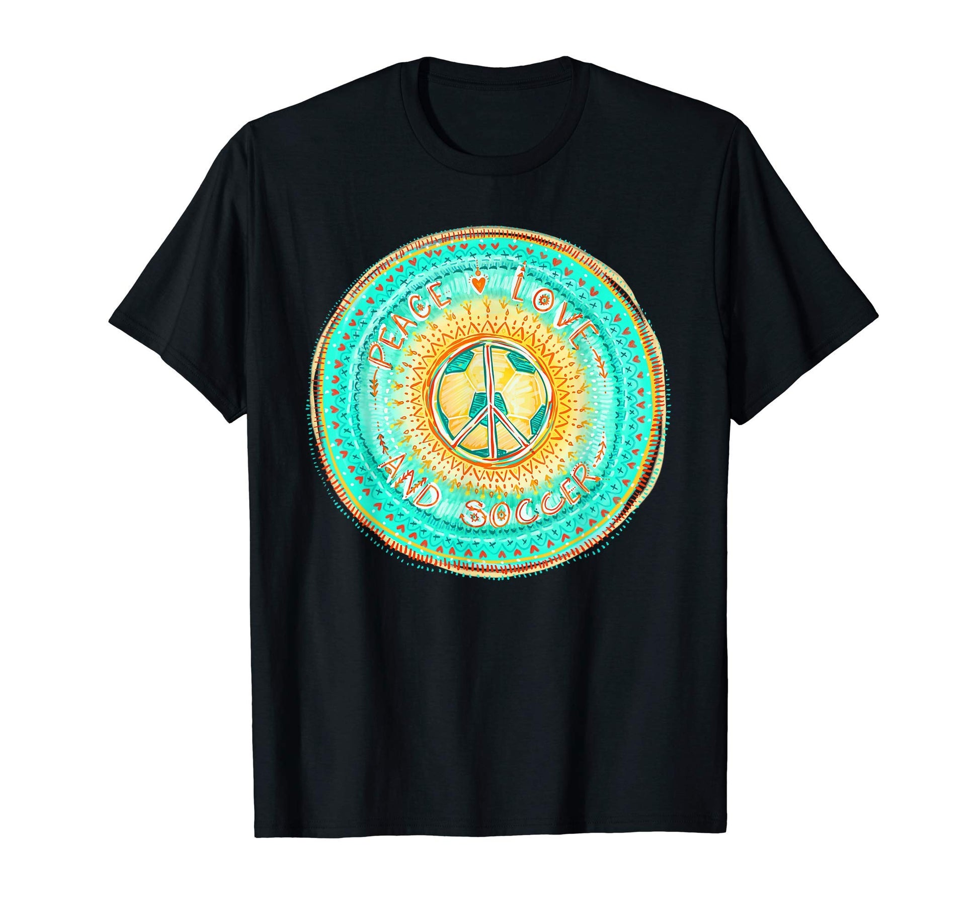 Womens Soccer All Ages Peace Love T-Shirt - Streetwear Style for Adults - T-Shirt, Sweatshirt, Hoodie