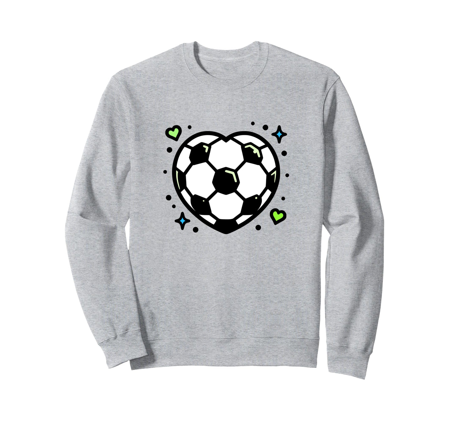 Soccer Ball Shaped Heart Mom Sweatshirt - Casual Everyday Wear for Adults - T-Shirt, Sweatshirt, Hoodie