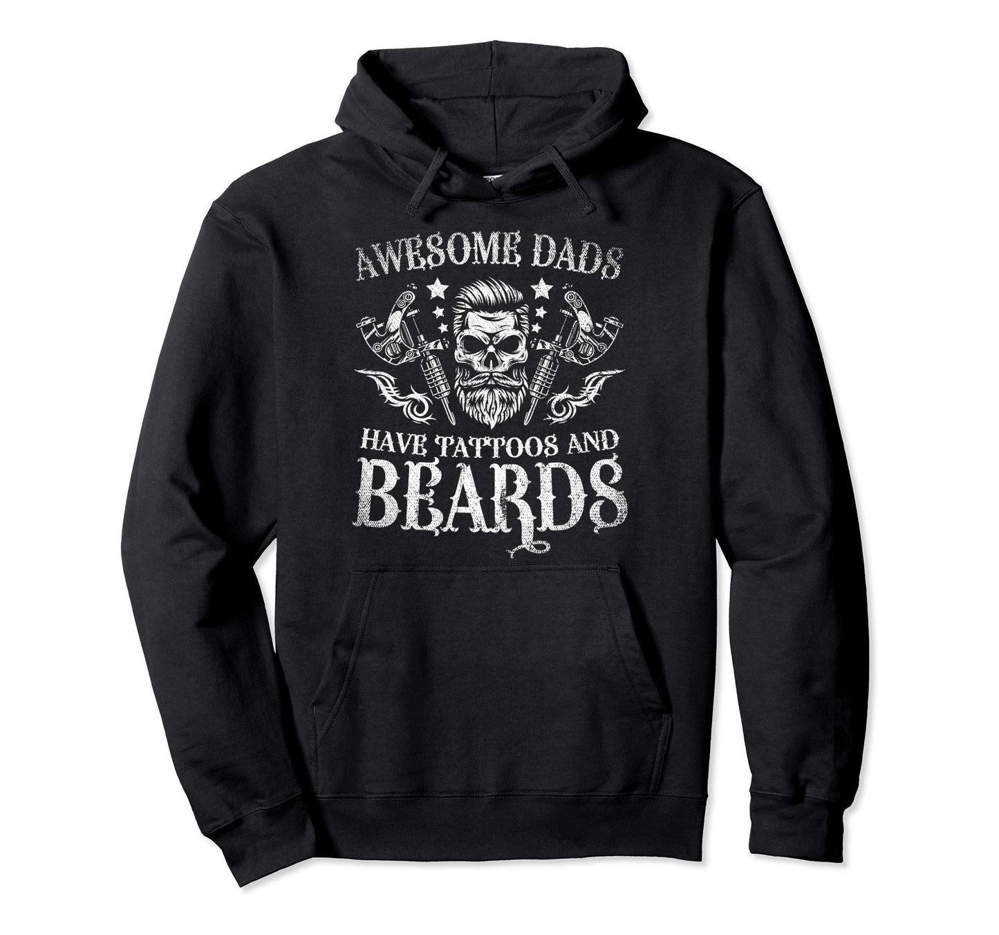 Tatted Daddy Fathers Day Gift Bearded Dad Hoodie - Trendy Graphic Unisex - T-Shirt, Sweatshirt, Hoodie
