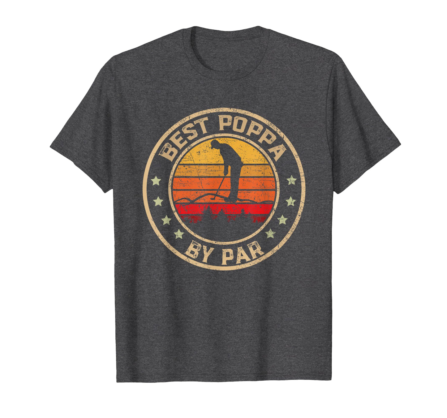 Mens Best Poppa Par Fathers Day Golfing T-Shirt - Minimalist Print Unisex - T-Shirt, Sweatshirt, Hoodie
