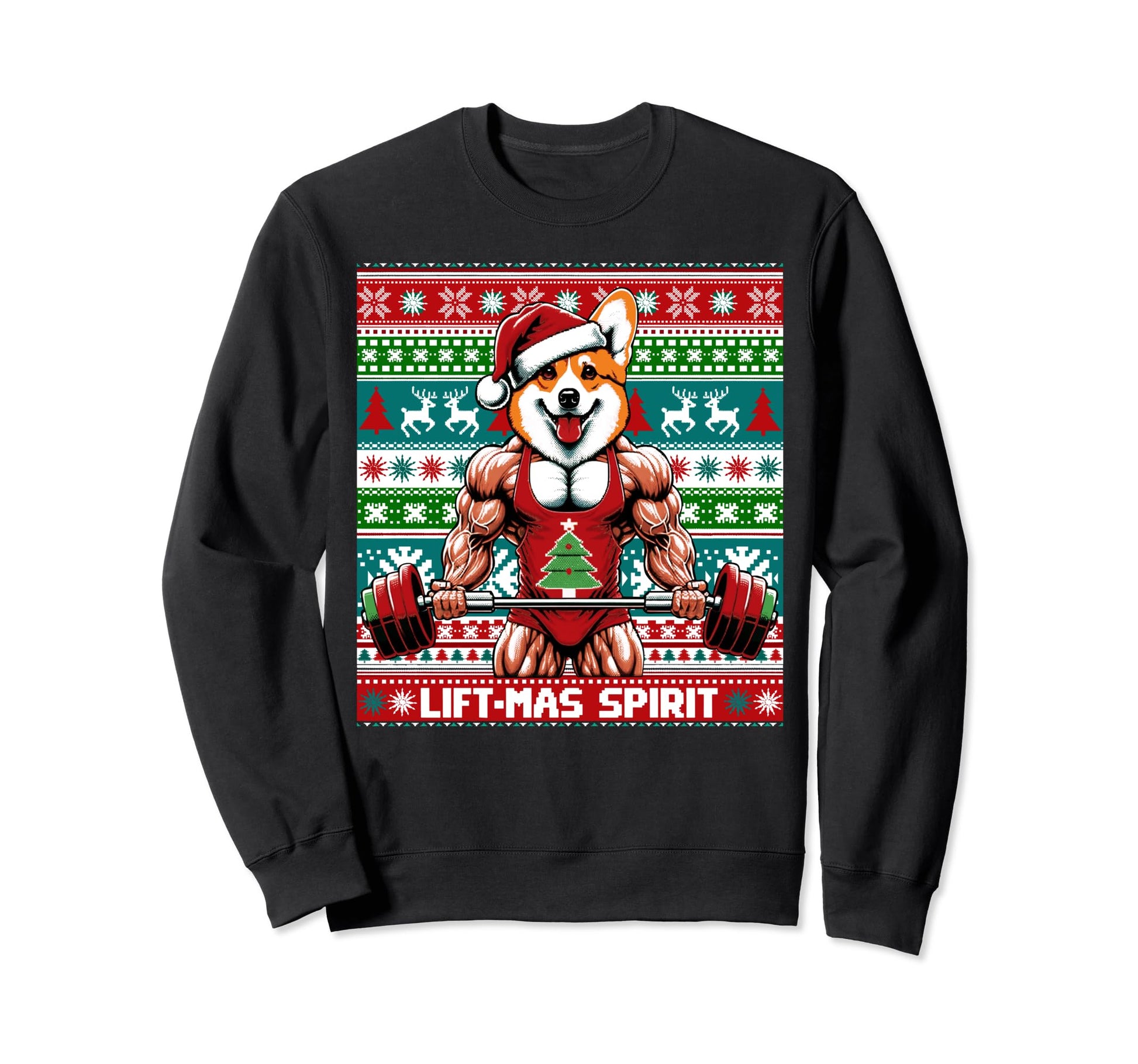Ugly Corgi Dog Lifting Lift Mas Sweatshirt - Aesthetic Graphic Unisex - T-Shirt, Sweatshirt, Hoodie
