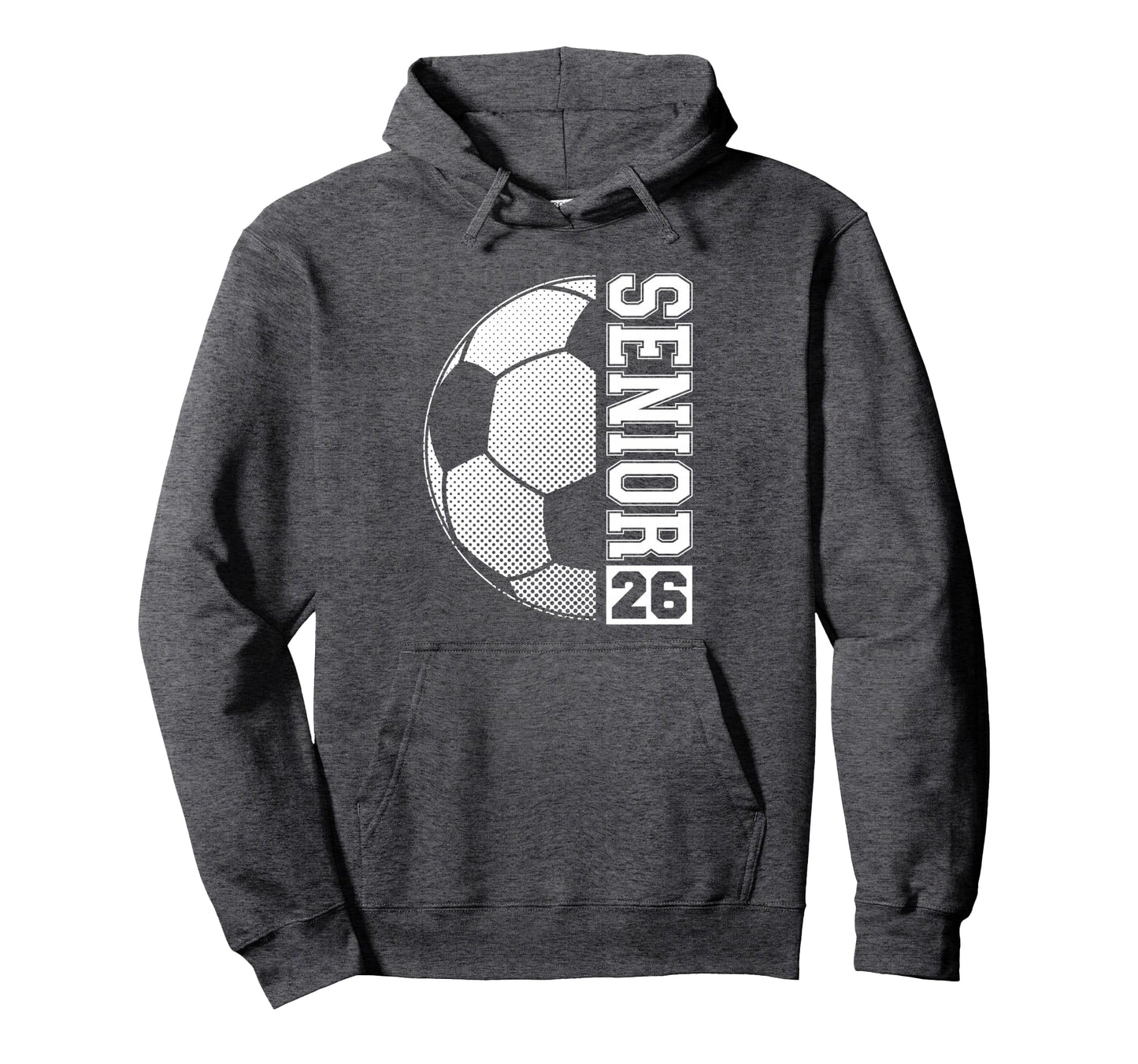 Soccer Senior 26 Class 2026 Grad Hoodie - Graphic Print for Adults - T-Shirt, Sweatshirt, Hoodie