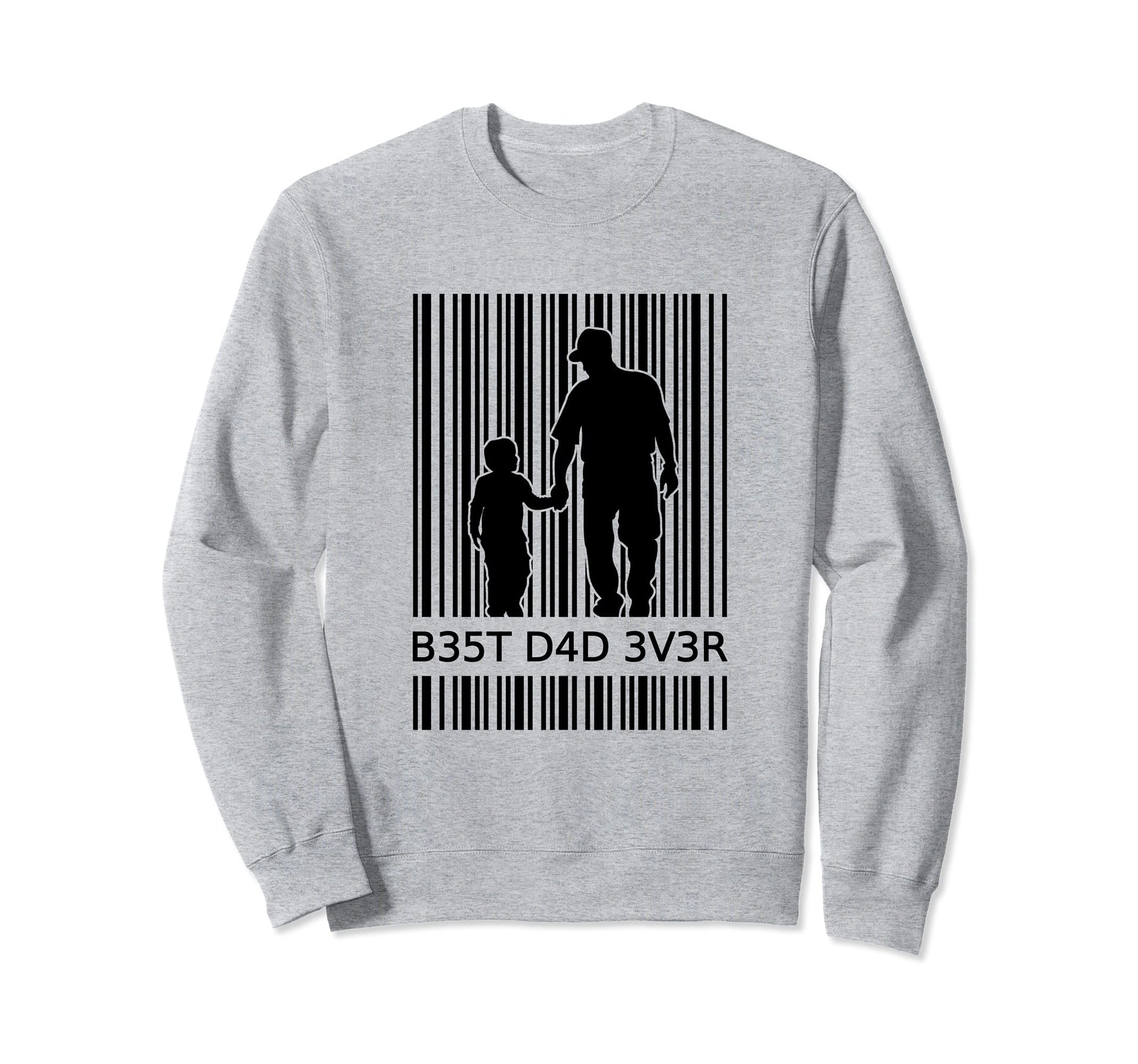 Best Dad Ever Expectant Father Barcode Sweatshirt - Graphic Print Unisex - T-Shirt, Sweatshirt, Hoodie