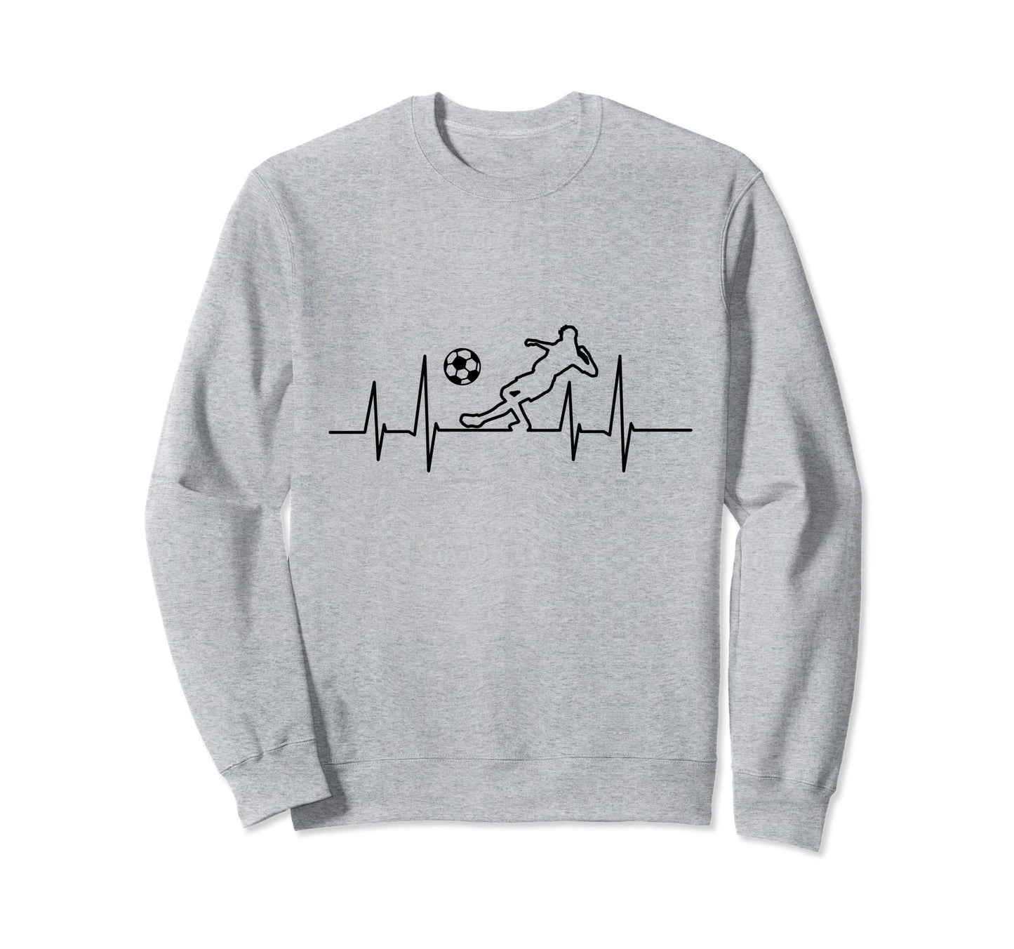 Heartbeat Soccer Sweatshirt - Fun Novelty Design Men Women - T-Shirt, Sweatshirt, Hoodie