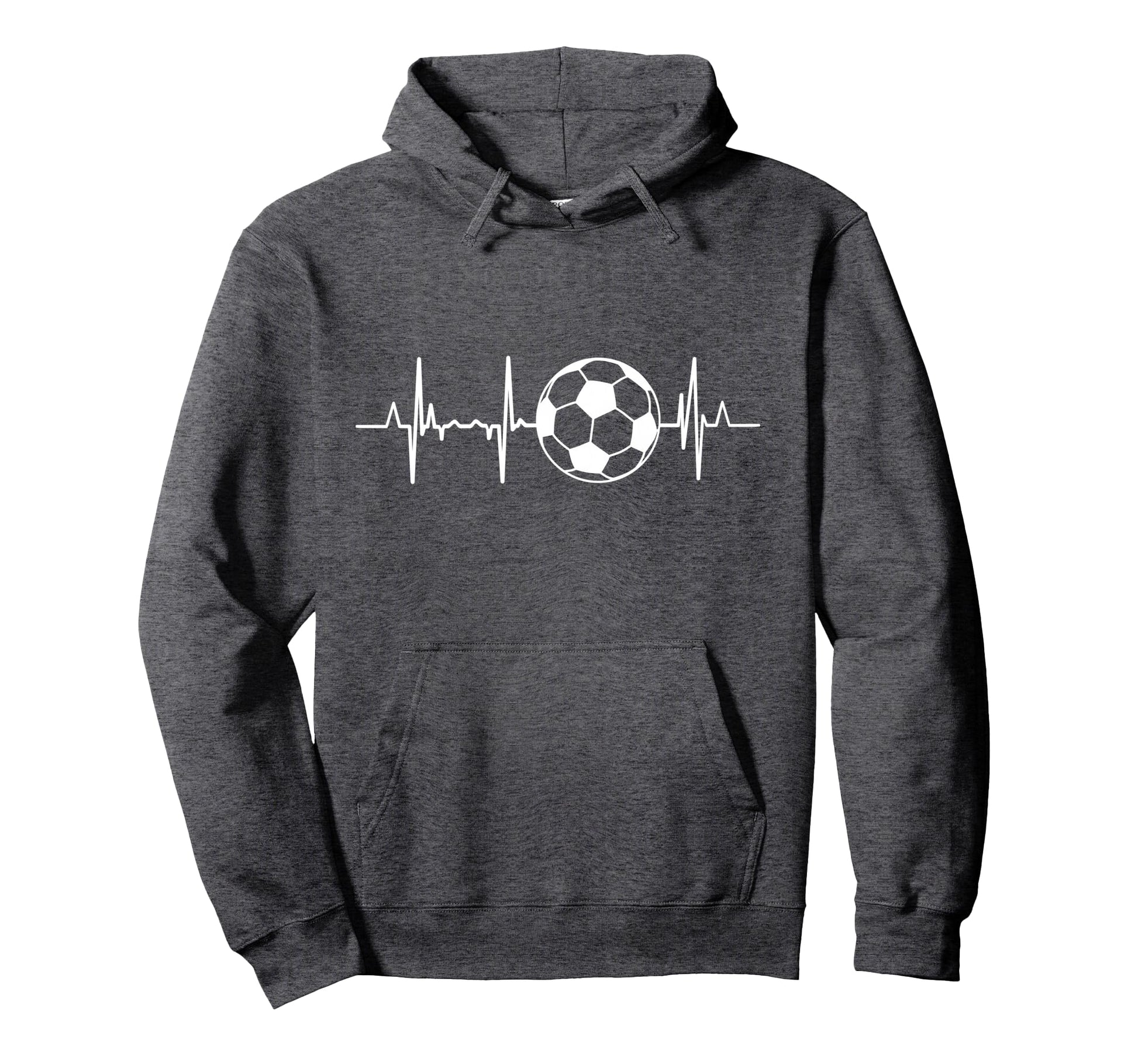 Soccer Heartbeat Hoodie - Minimalist Print for Adults - T-Shirt, Sweatshirt, Hoodie