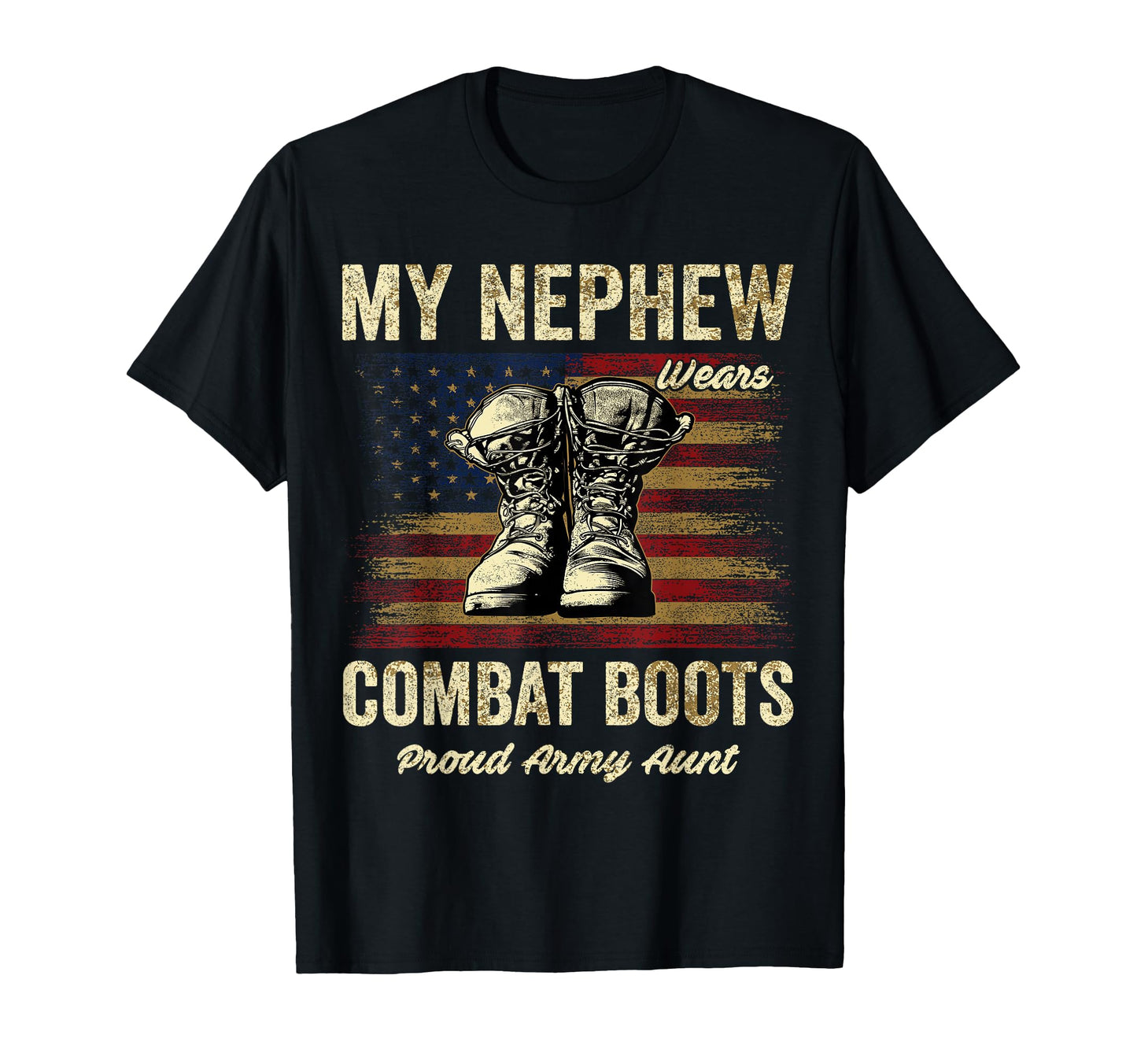My Nephew Wears Combat Boots Proud Army T-Shirt - Minimalist Print Unisex - T-Shirt, Sweatshirt, Hoodie