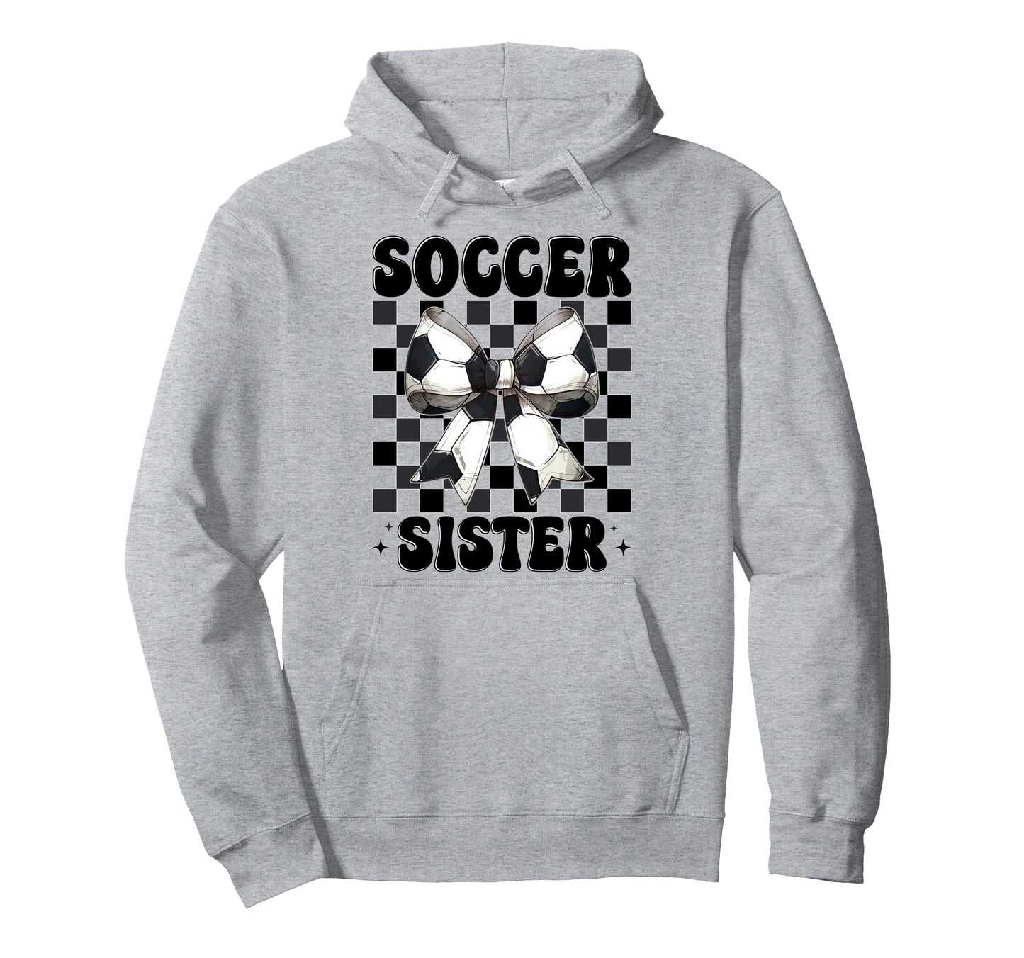 Soccer Sister Soccer Sis Coquette Bow Hoodie - Streetwear Style for Adults - T-Shirt, Sweatshirt, Hoodie